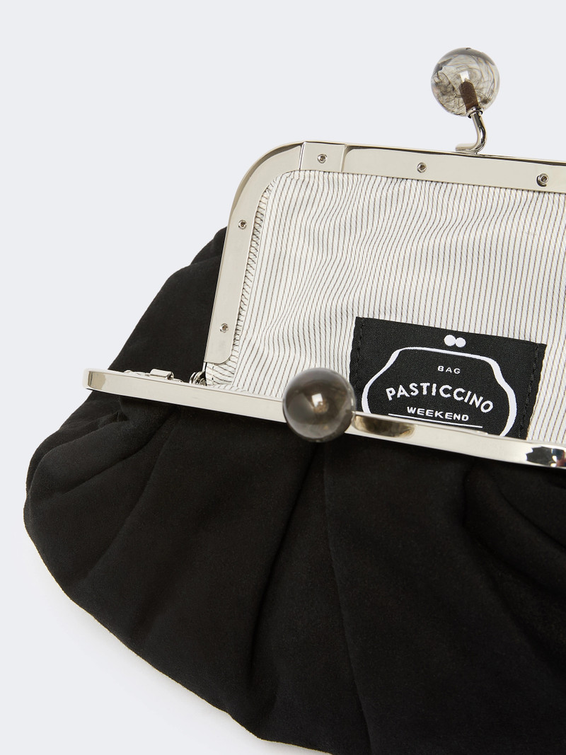 VALOIS Small suede Pasticcino Bag - BLACK 5