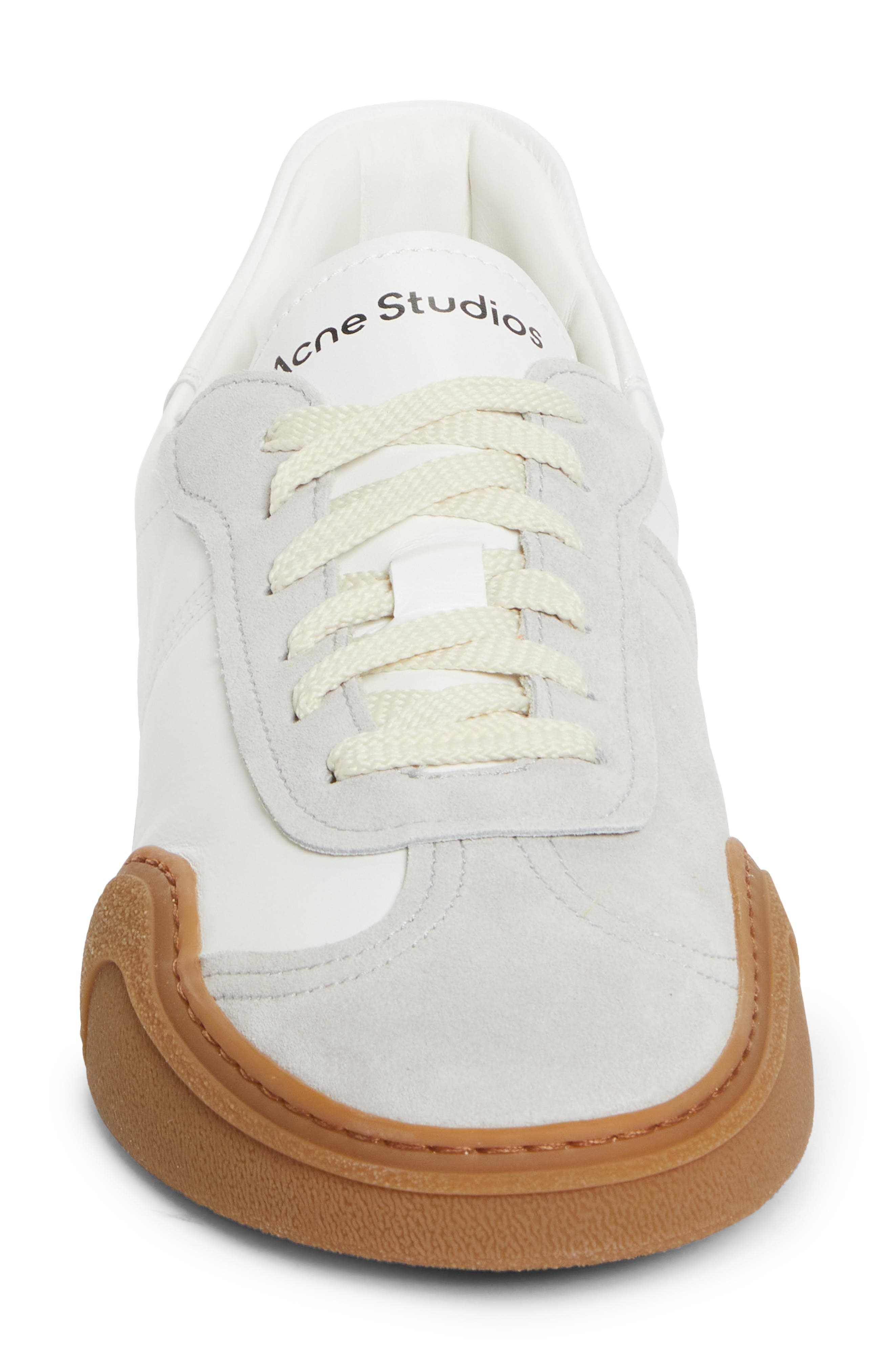 Acne Studios Low Top Sneaker in White/brown at Nordstrom - 4