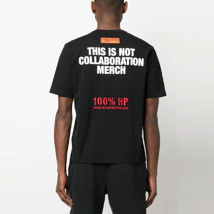 HERON PRESTON SS23 This Is Not T-Shirt 'Black' HMAA032S23JER0091001 - 4