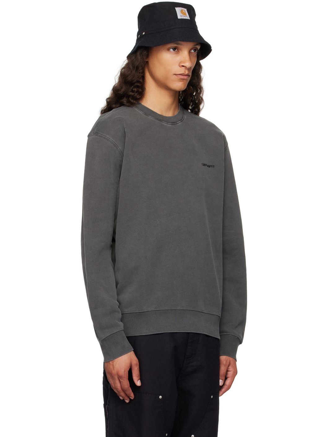 Black Duster Script Sweatshirt - 2