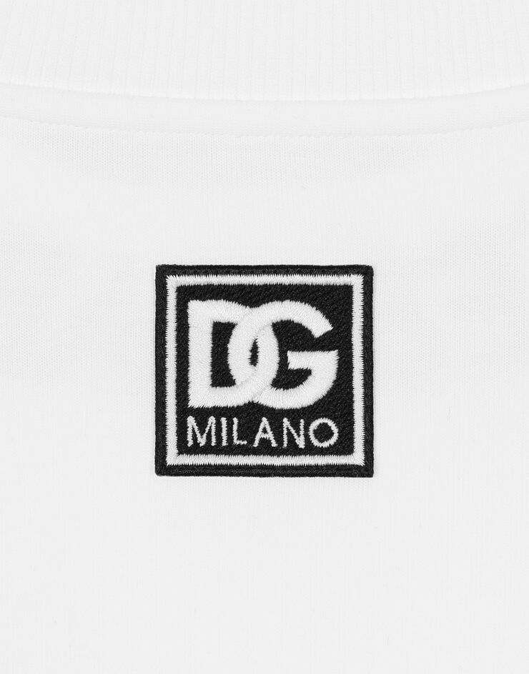 Cropped jersey sweatshirt with logo embroidery on neck - 5