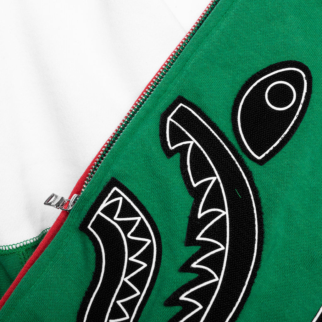 SHARK FULL ZIP HOODIE ITALY - GREEN - 3