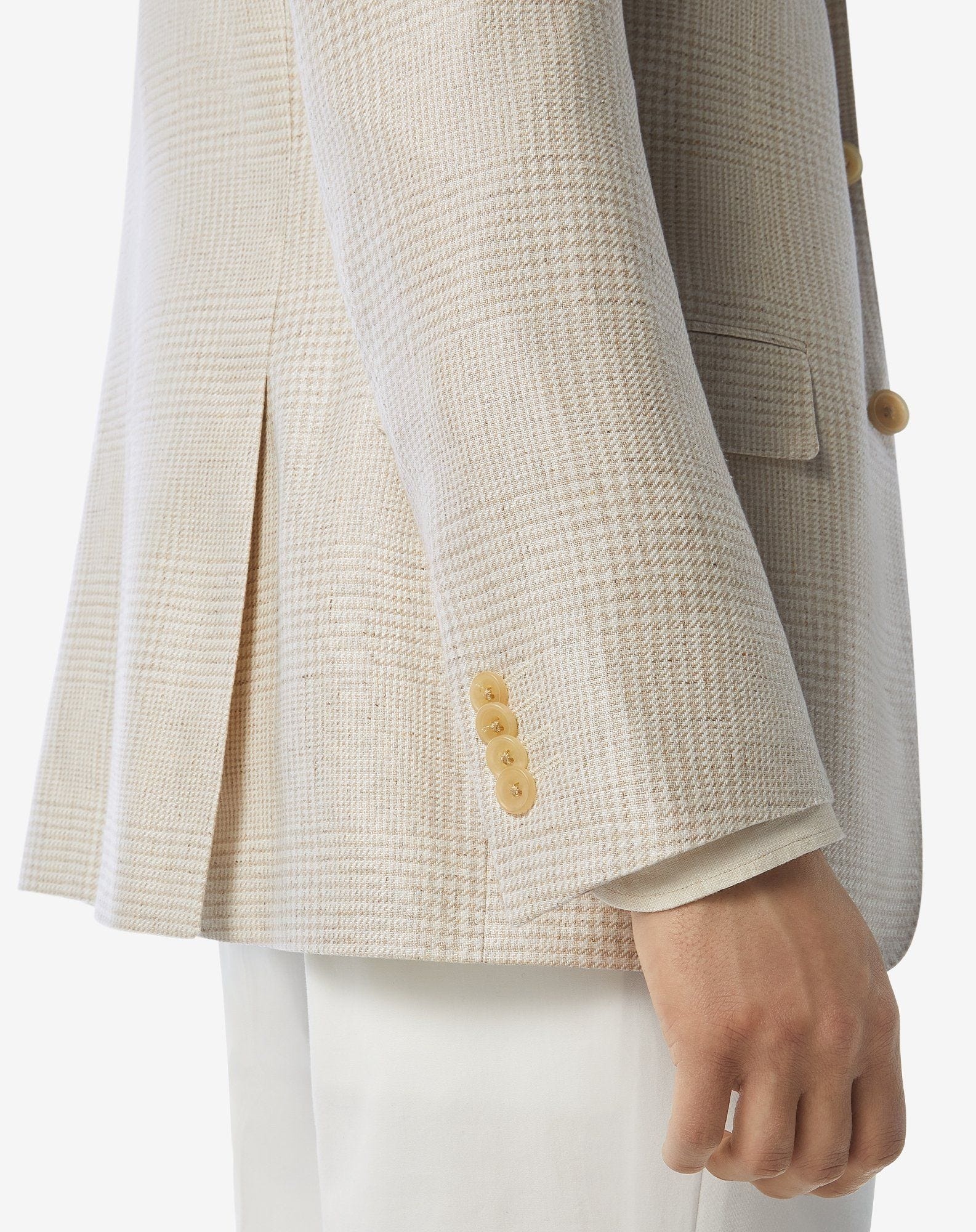 Natural shade pure silk jacket - 5
