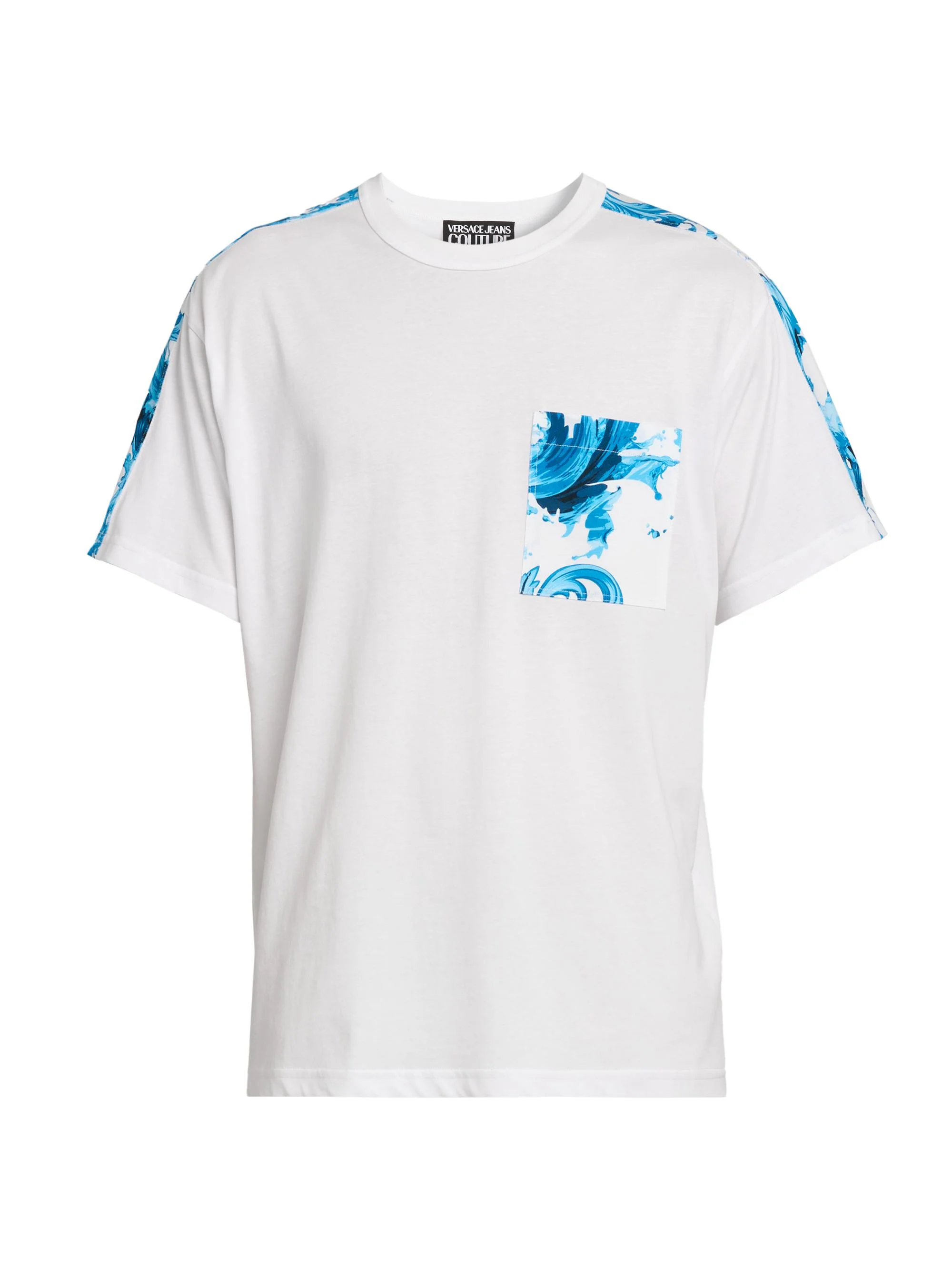 Men's Filigree Cotton Crewneck T-Shirt - White - 1