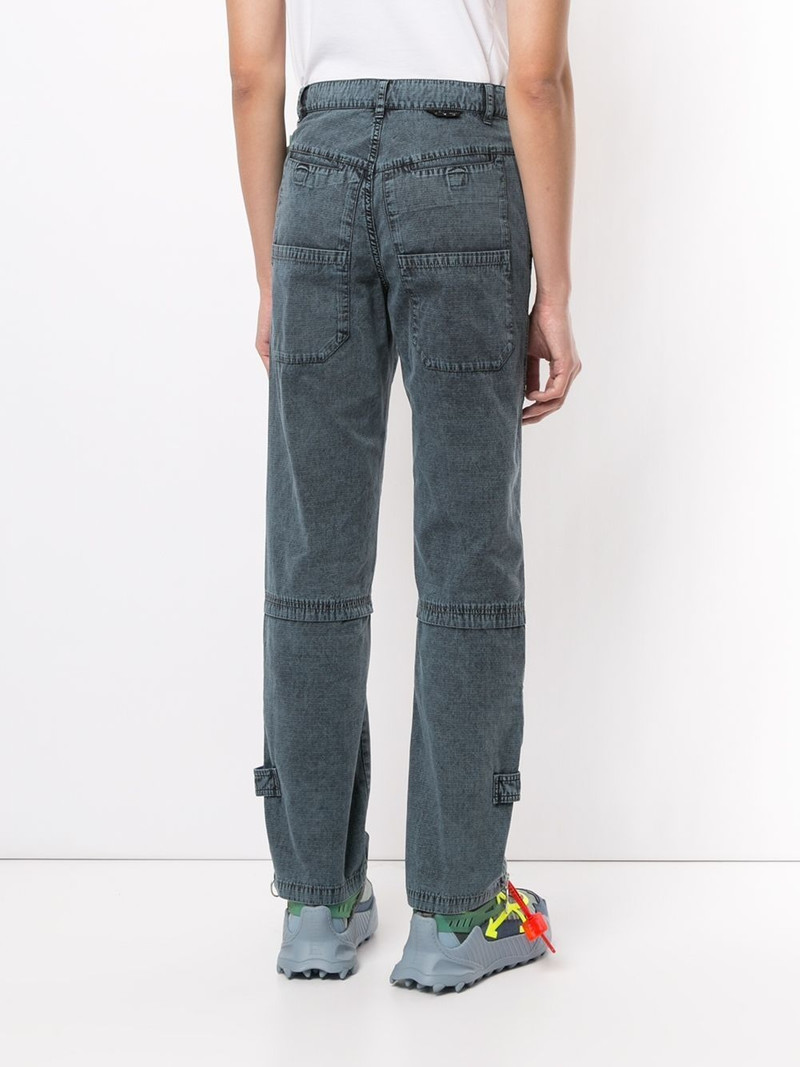 zip-detail straight-leg trousers 4