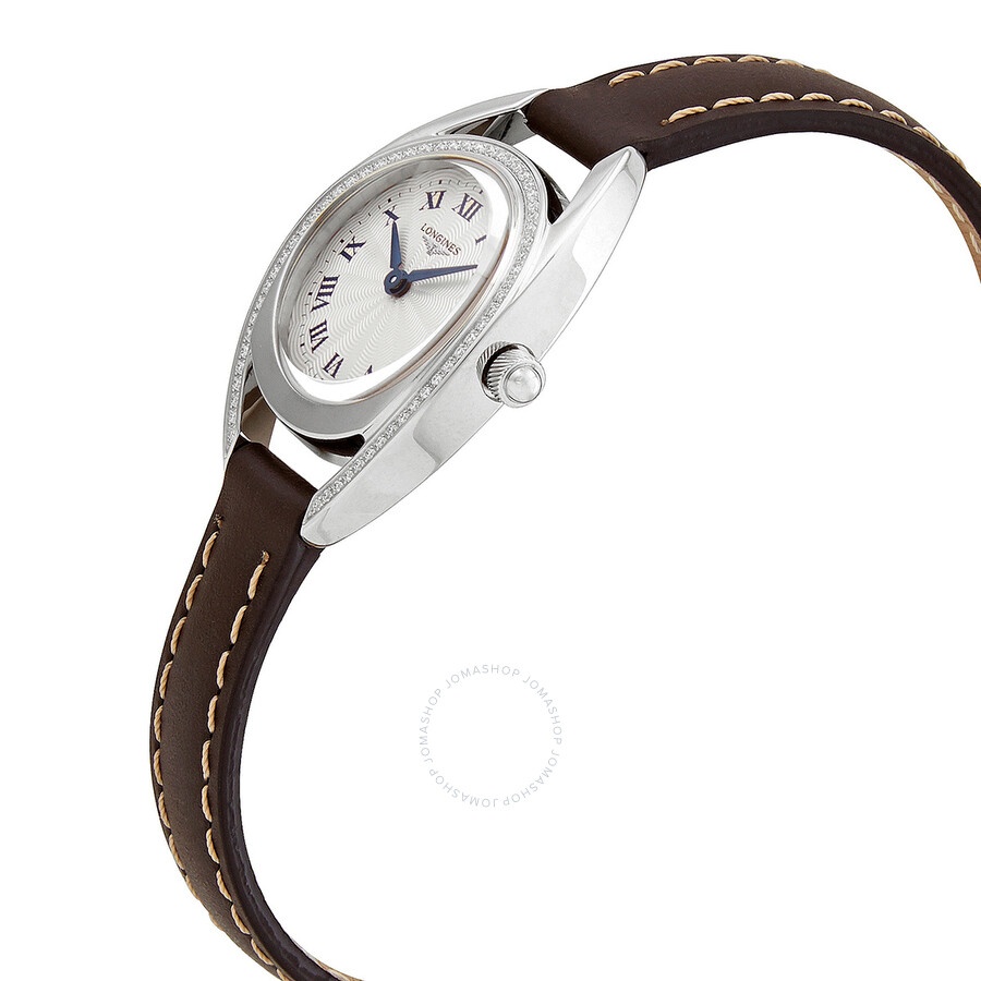 Longines Equestrian Quartz Diamond Silver Guilloche Dial Ladies Watch L6.135.0.71.2 - 2