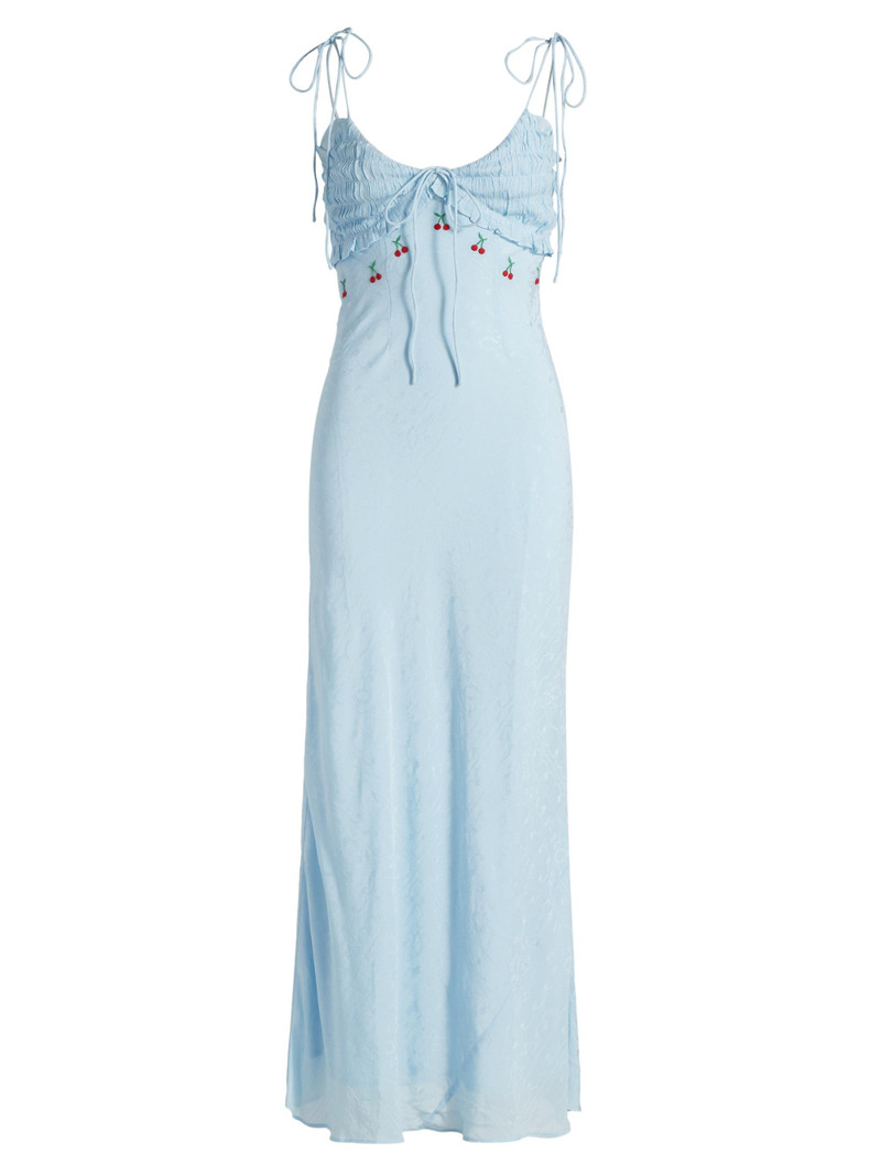 Women's Isabella Slip Midi-Dress - Blue Monika Jacquard 1