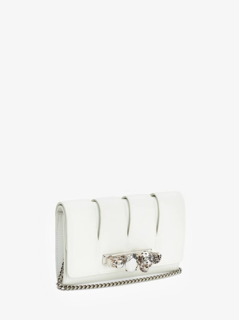 Alexander McQueen Women's The Slash Clutch in Ivory outlook
