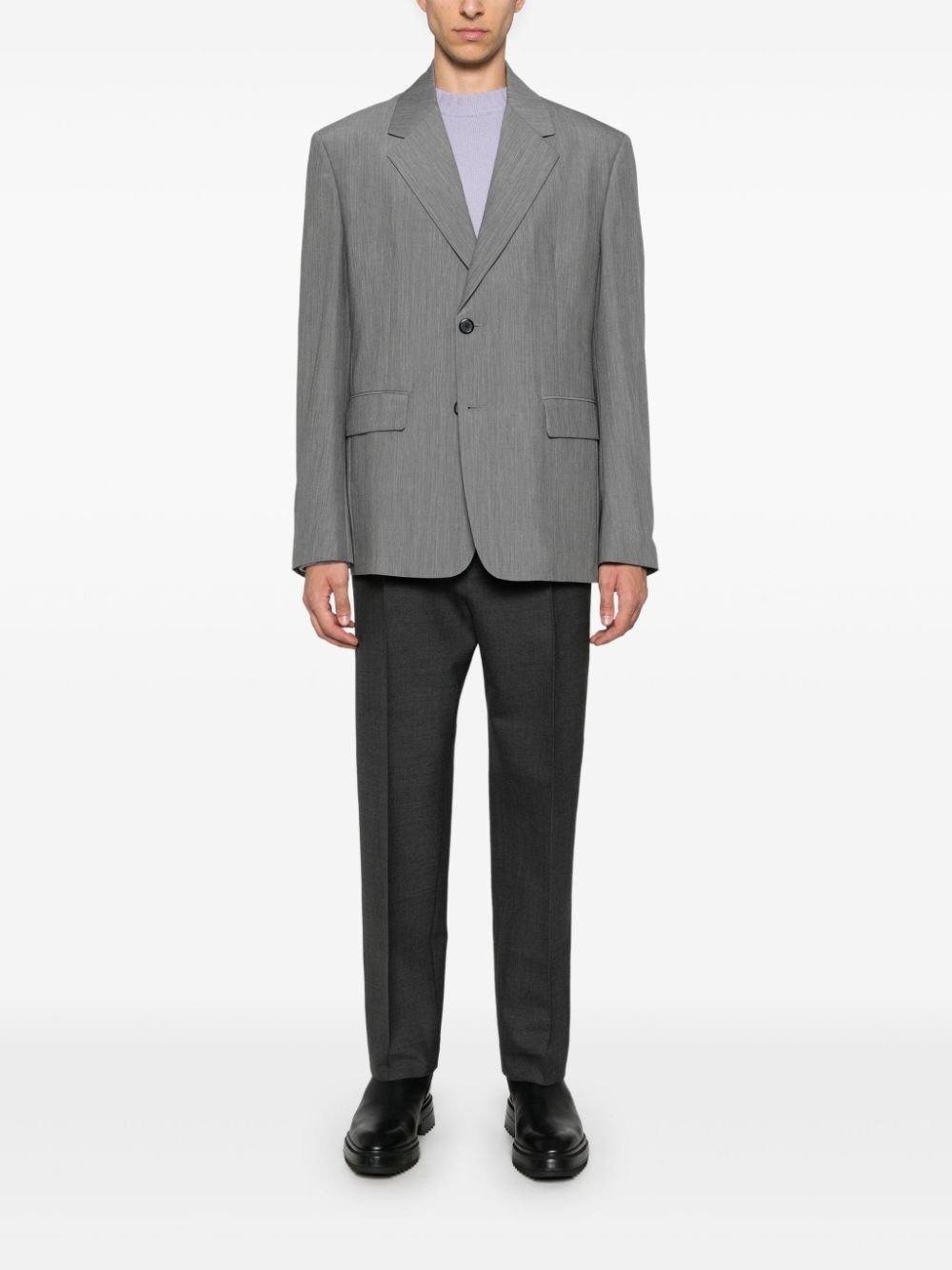 wool tapered trousers - 2