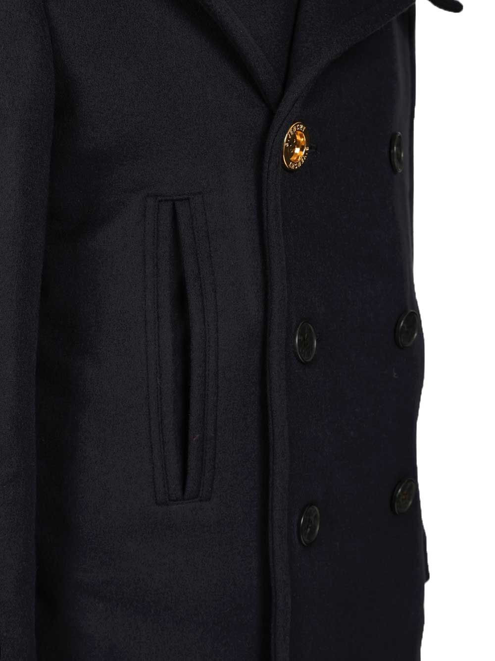 Wool Pea Coat Coats Blue - 4