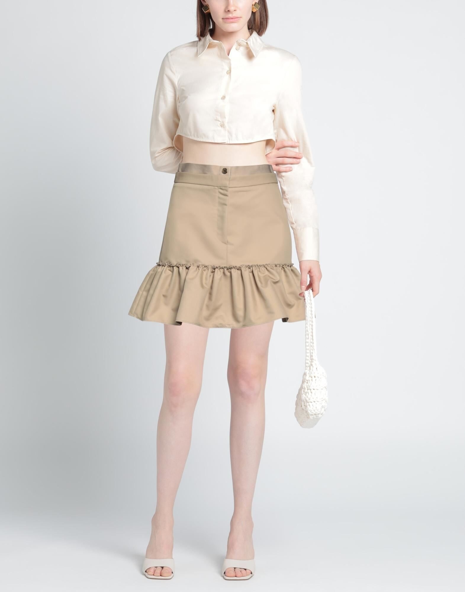 Beige Women's Mini Skirt - 2