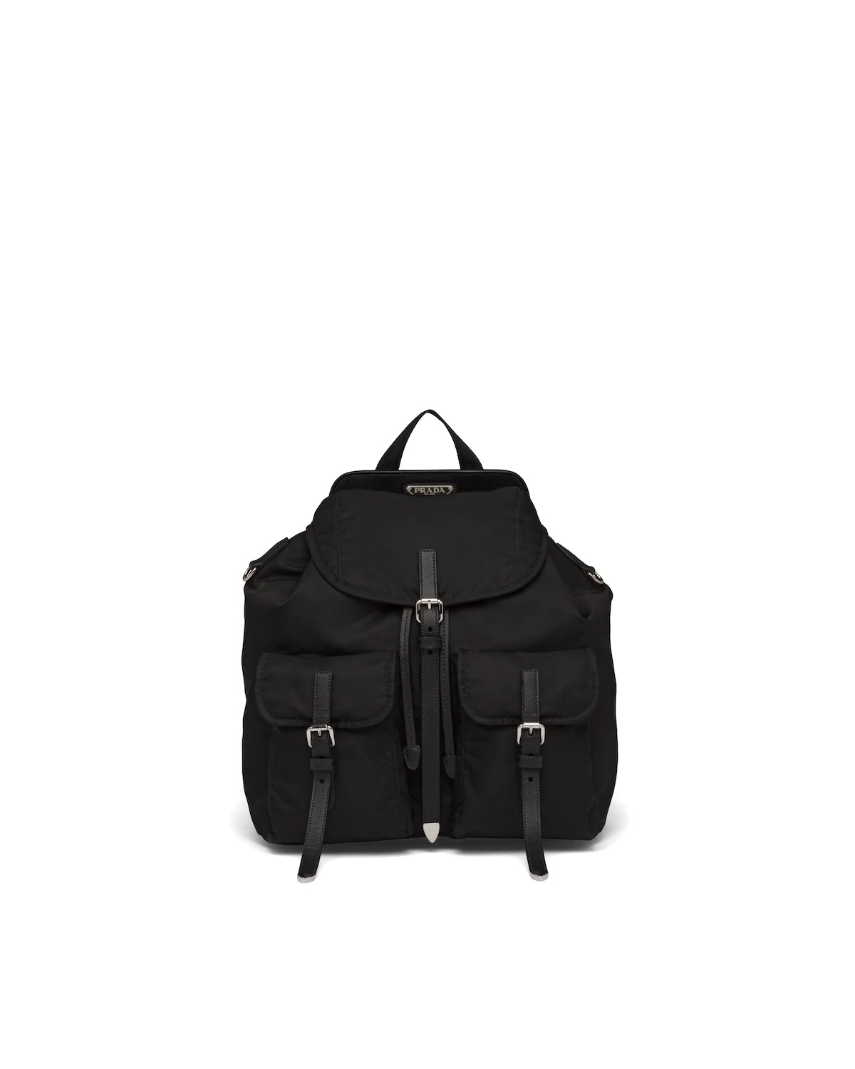 Nylon and Saffiano Leather Backpack - 1