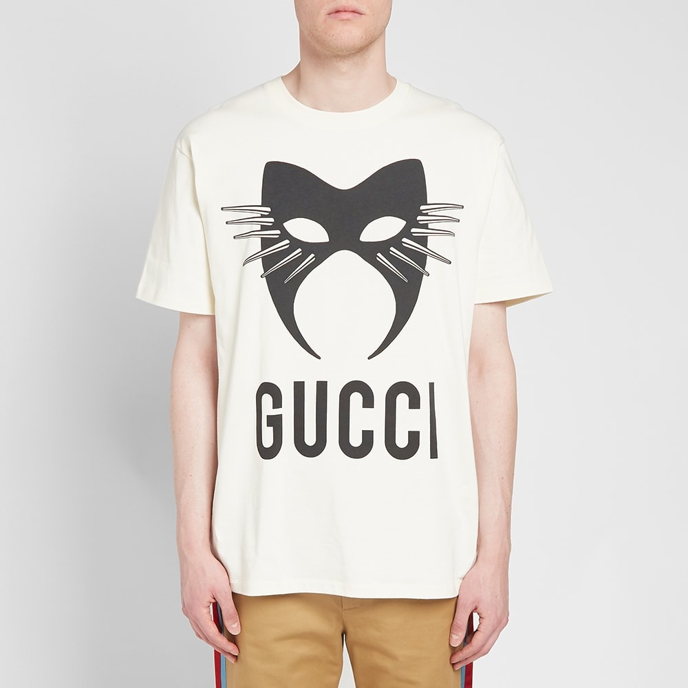 Gucci Spike Mask Print Logo Oversized Tee - 6