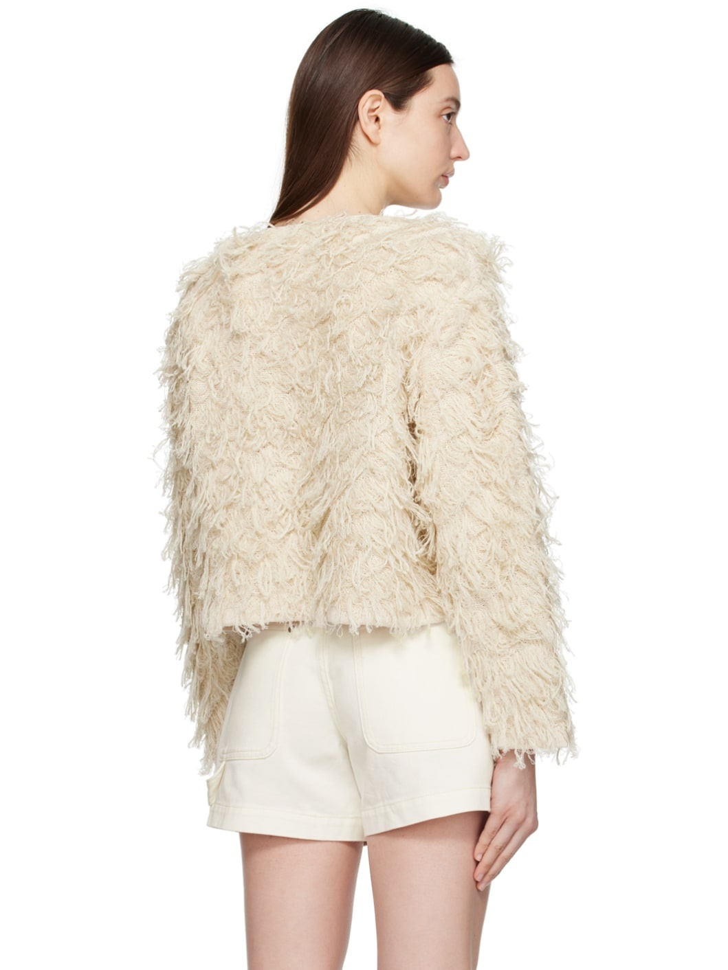 Beige Fringe Jacket - 3