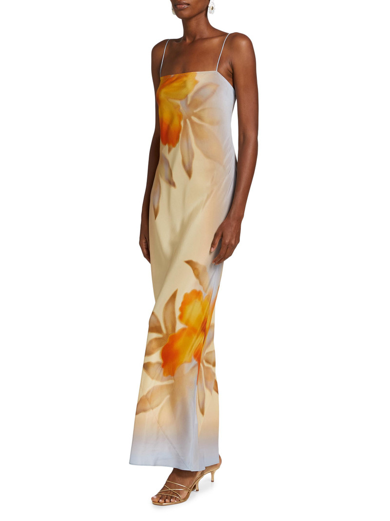 Women's Serene Floral Silk Maxi Slipdress - Sequoia Floral 4