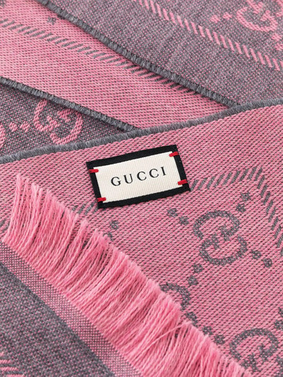 GUCCI GG jacquard pattern knit scarf outlook