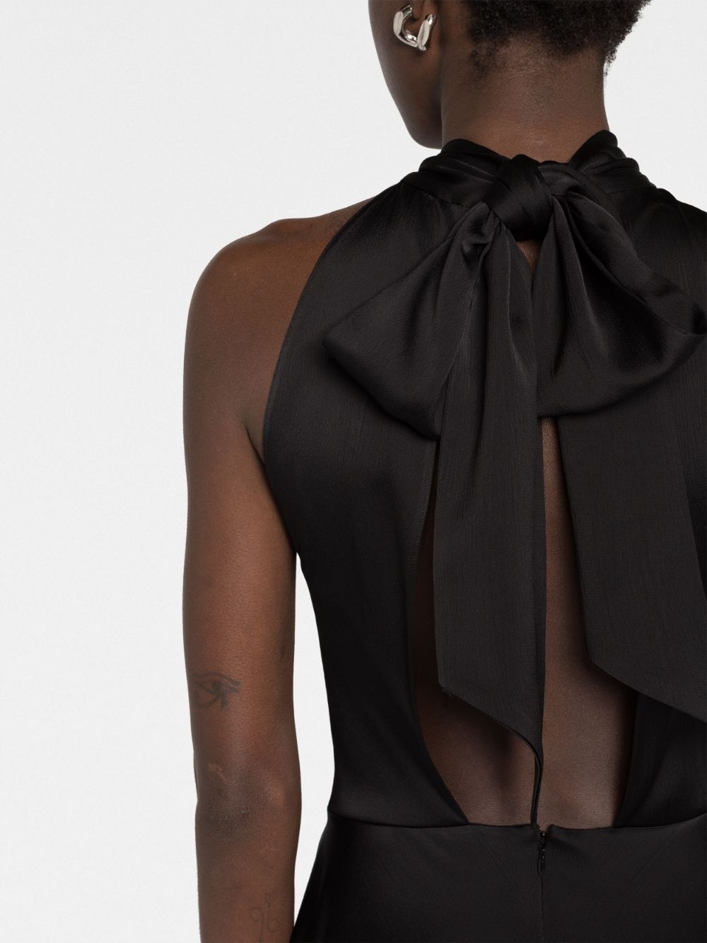 asymmetric halterneck  dress - 3