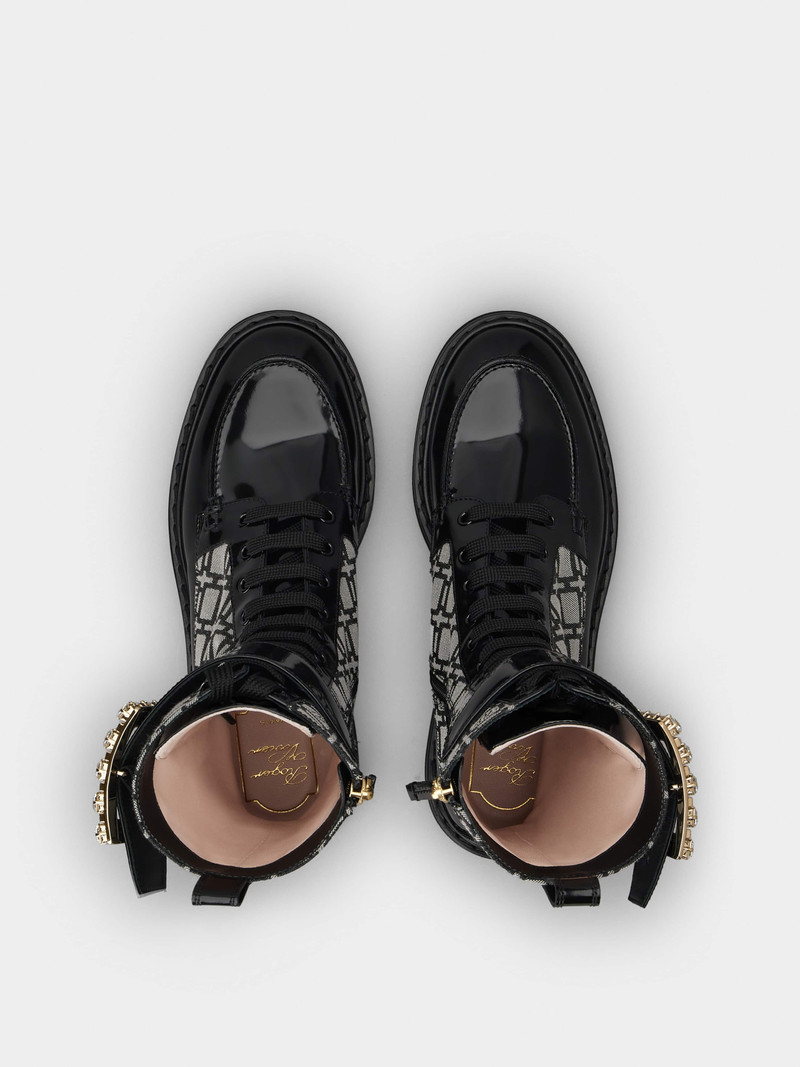 Viv' Rangers Strass Buckle Boots in Fabrics 4