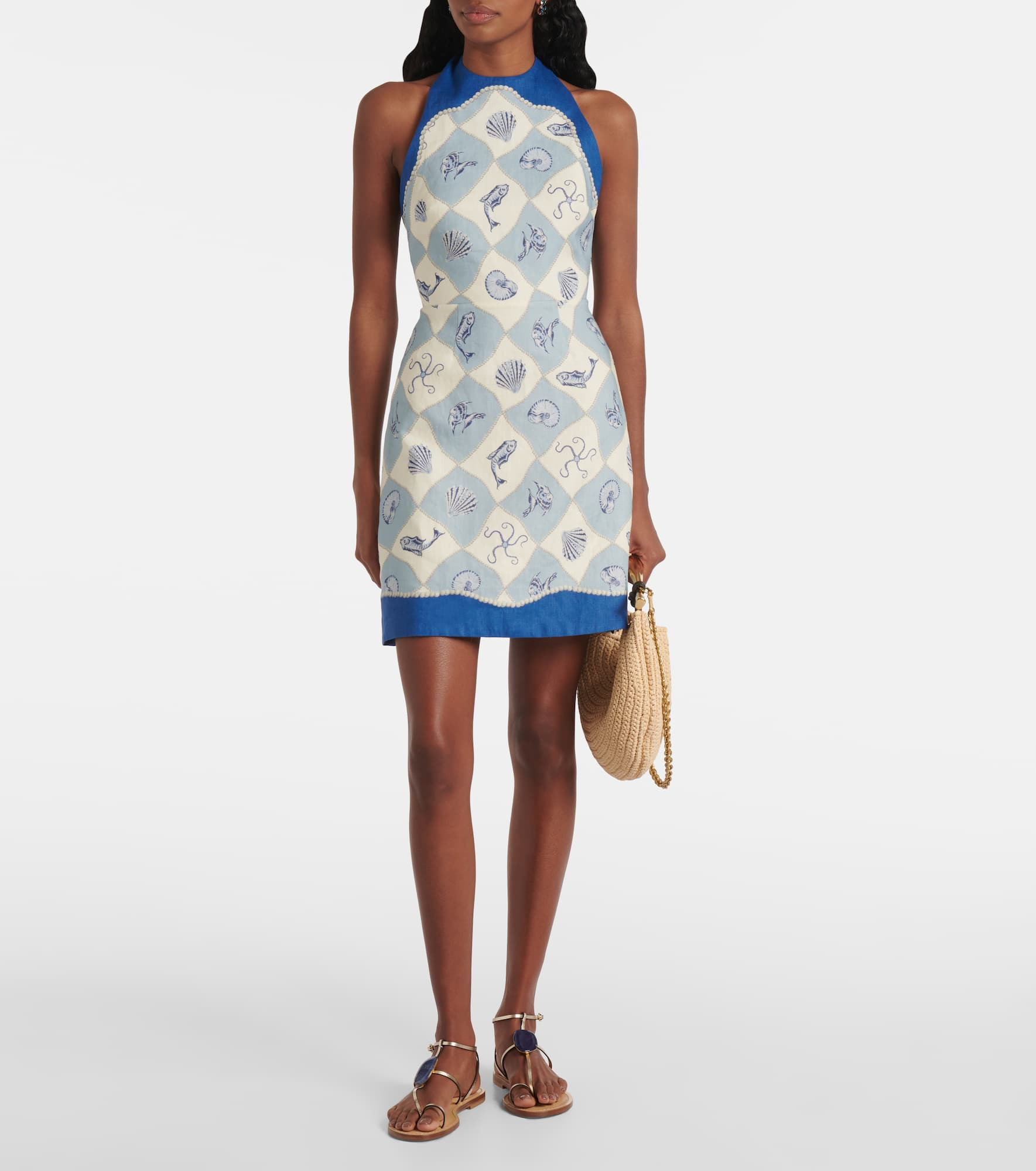 Pia printed linen minidress - 2