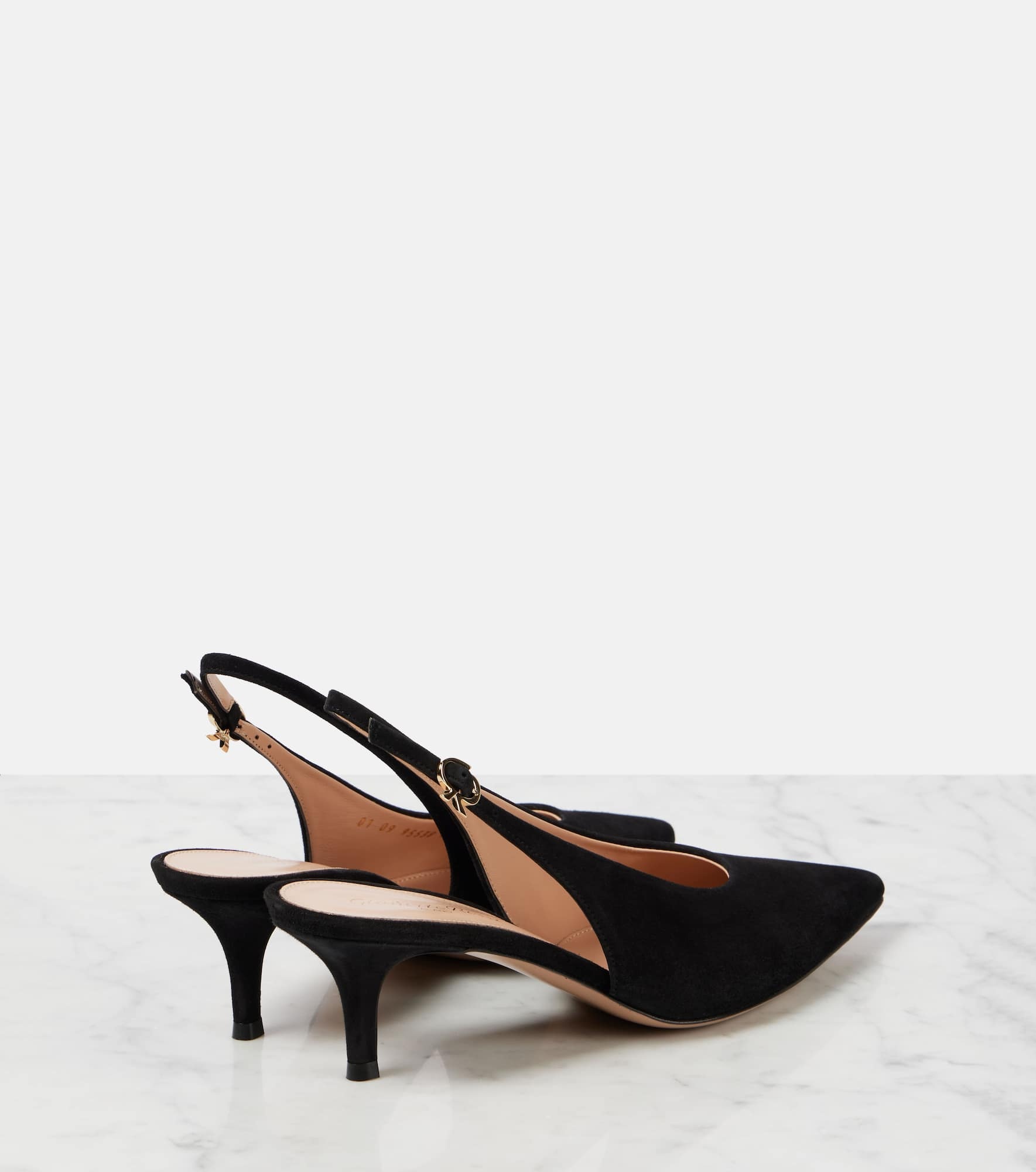 Robbie 55 suede slingback pumps - 2