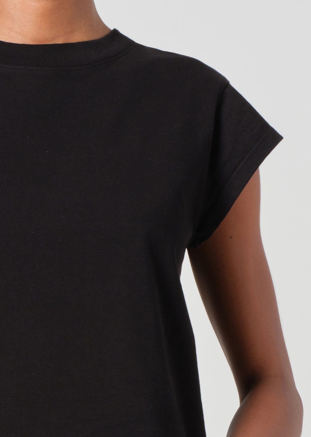 BRYCE CAP SLEEVE TEE IN BLACK - 6