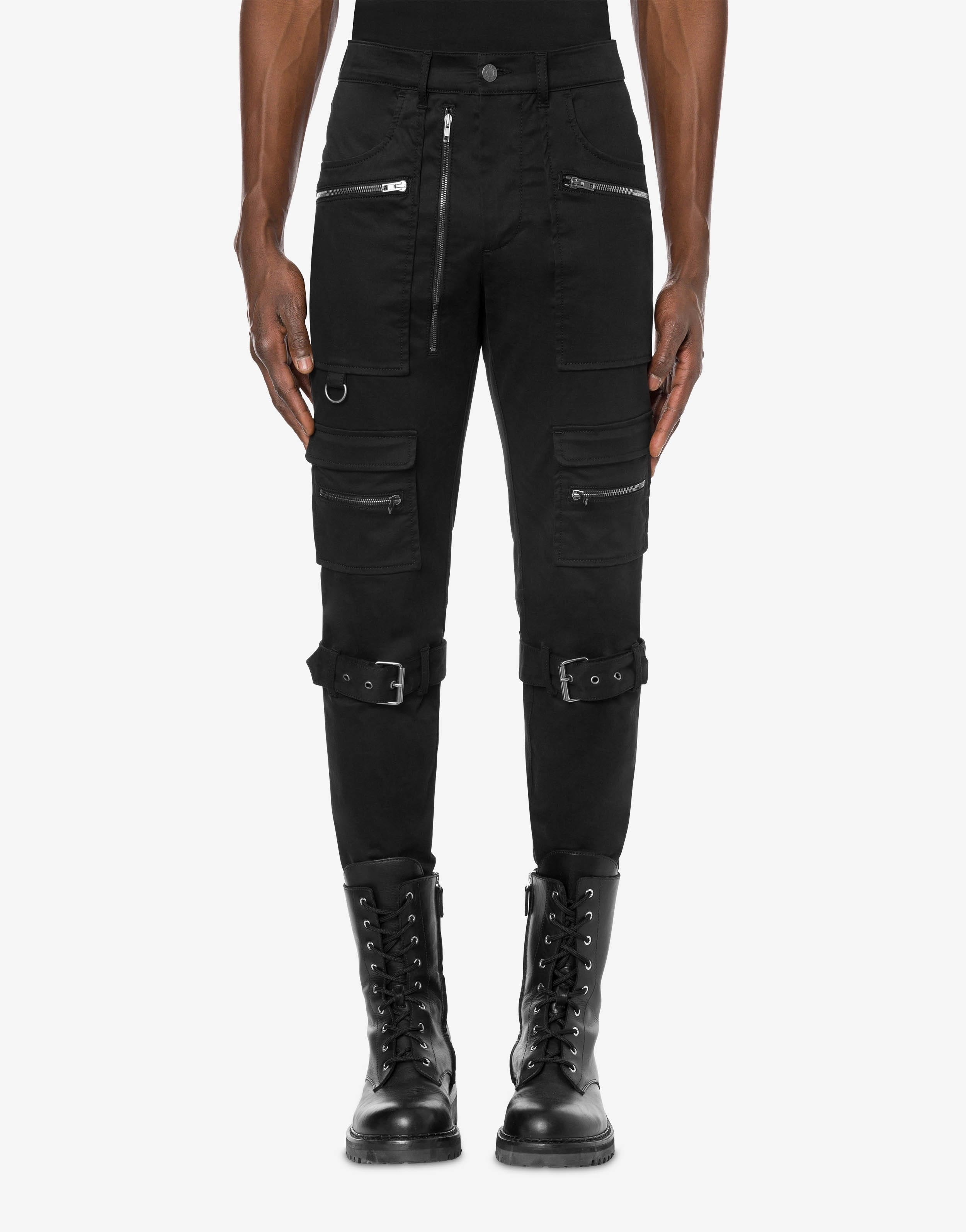 MATT SATIN MULTI-POCKET TROUSERS - 2