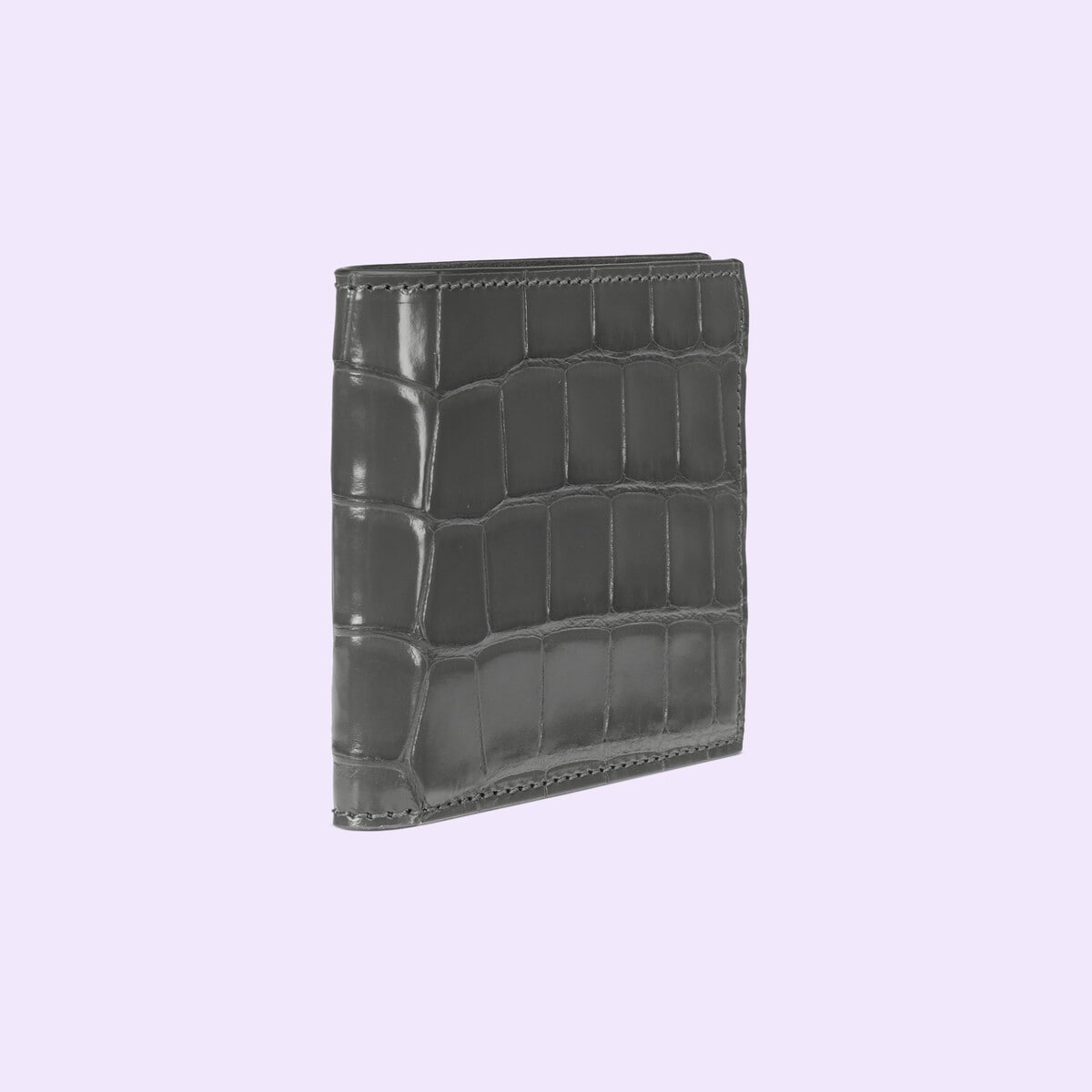 Bi-fold crocodile wallet - 3