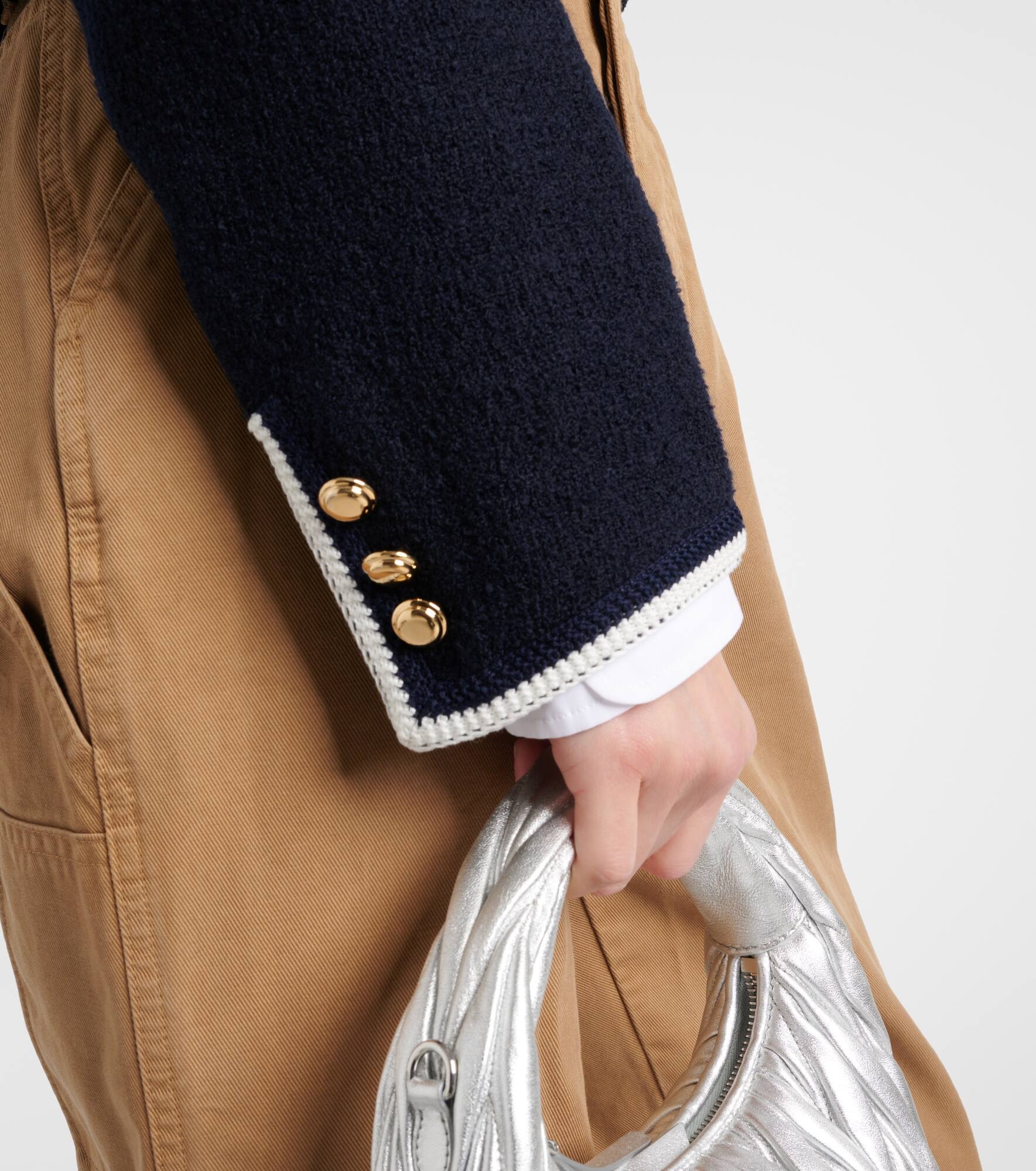 Cropped wool-blend tweed jacket - 5