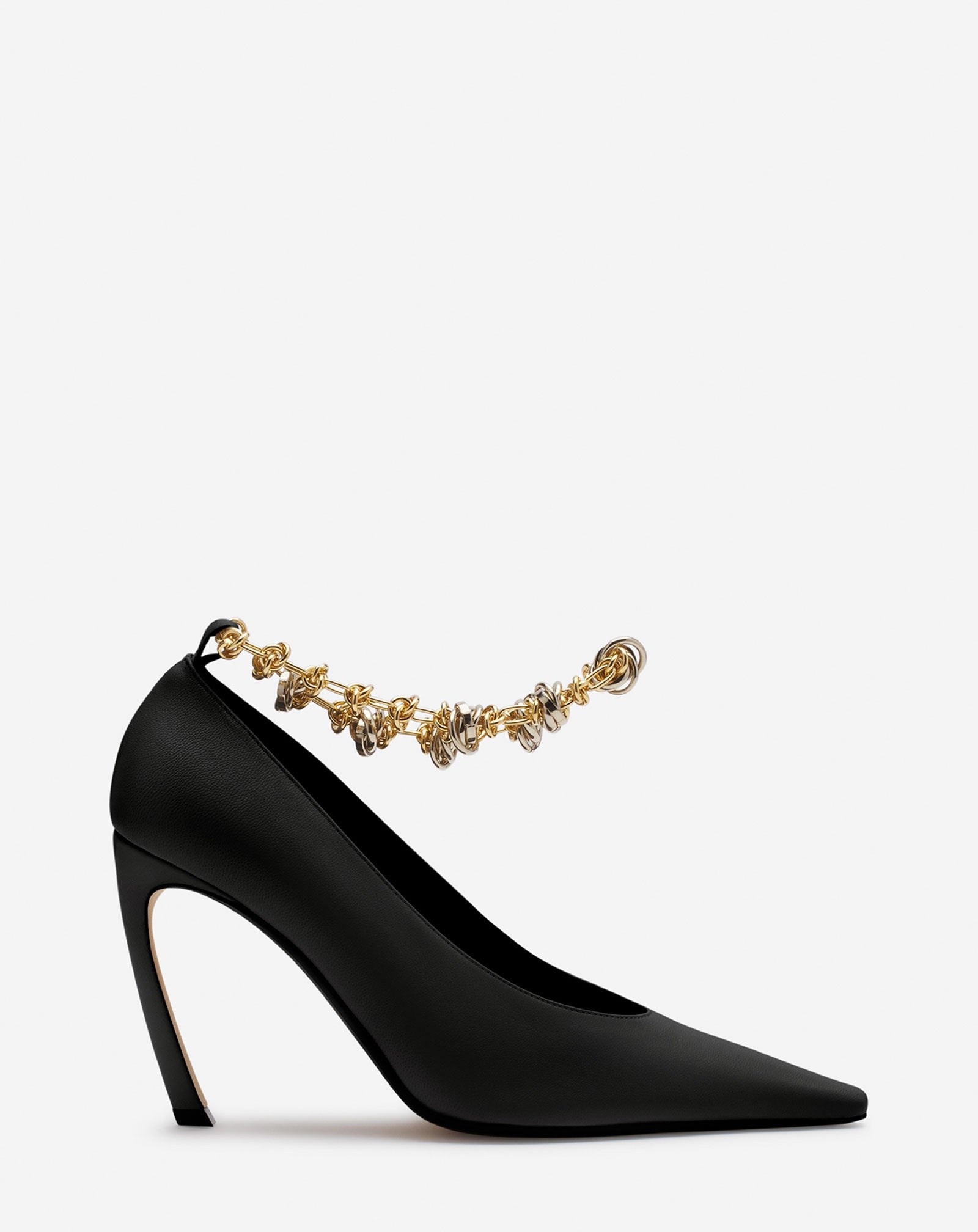 SWING LEATHER PUMPS WITH CHAIN - 1