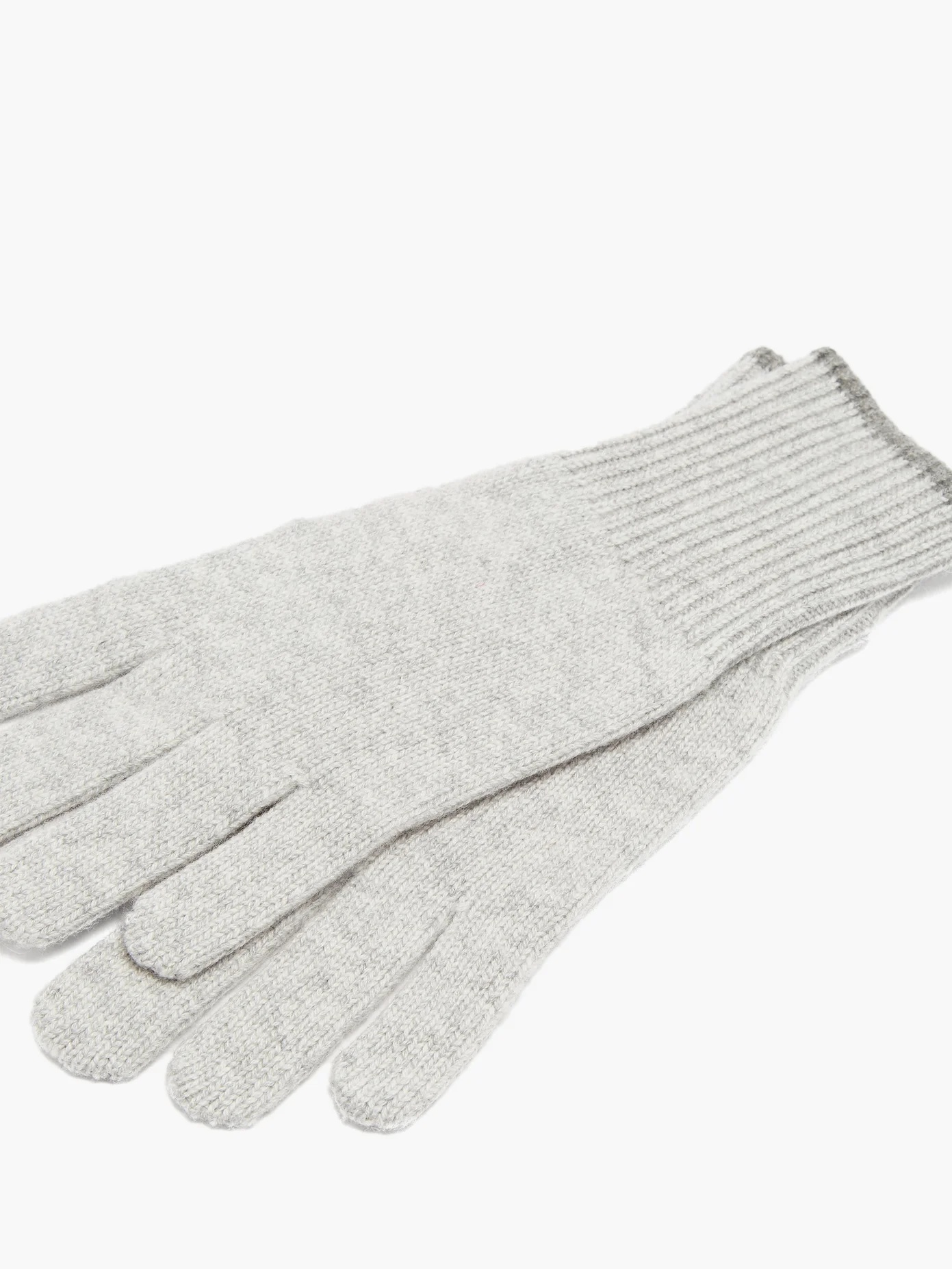 Ribbed-cuff cashmere gloves - 2