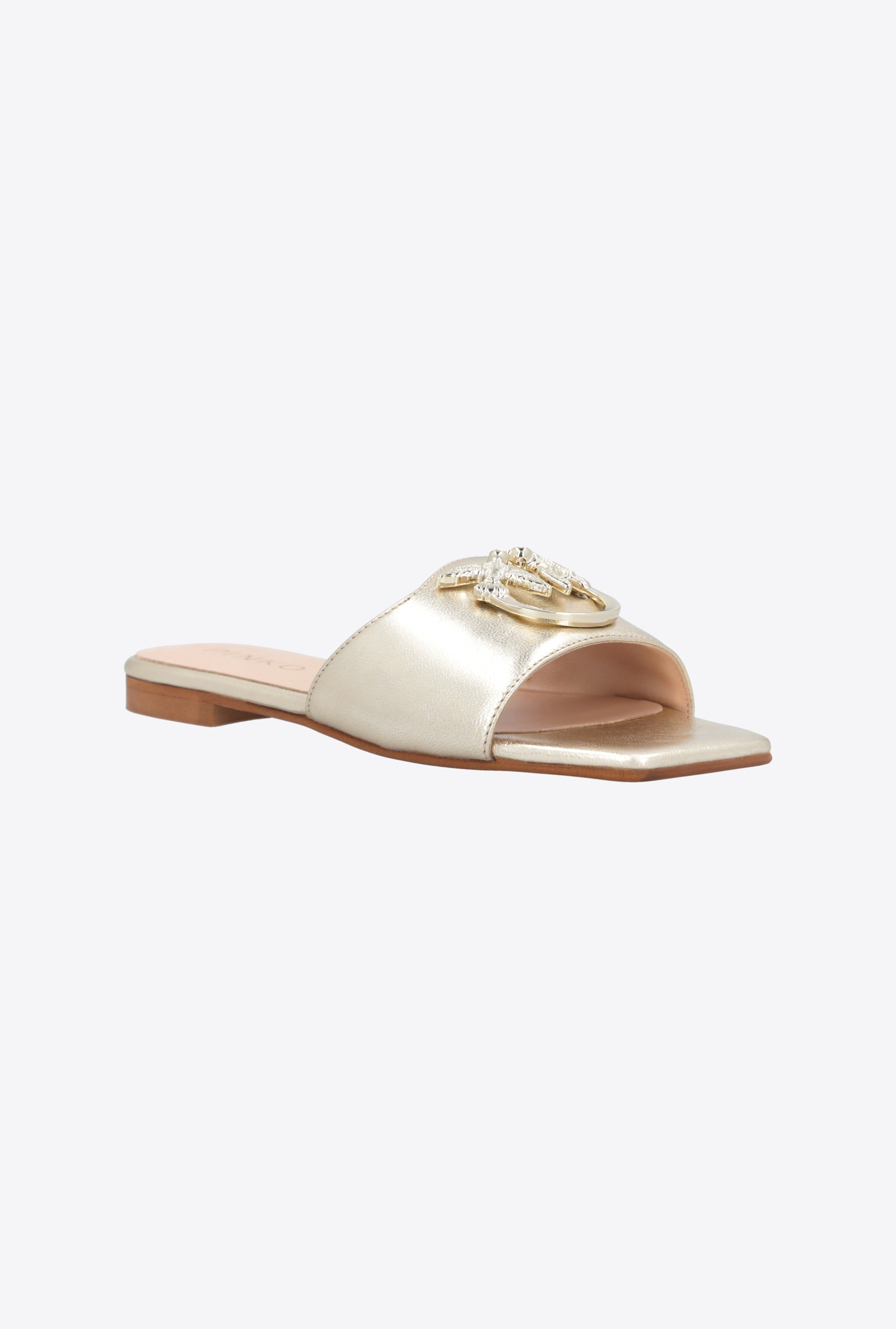 FLAT LAMINATED LEATHER SLIP-ONS - 2