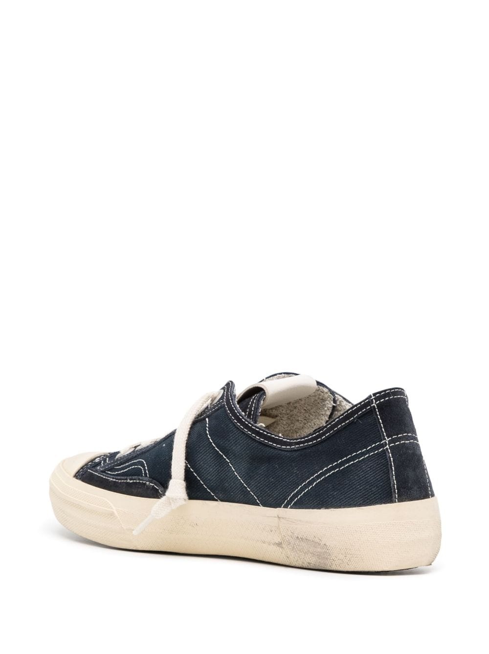 star-patch lace-up sneakers - 3