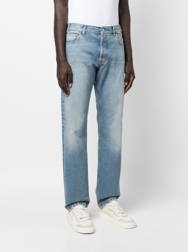 straight-leg washed jeans - 3