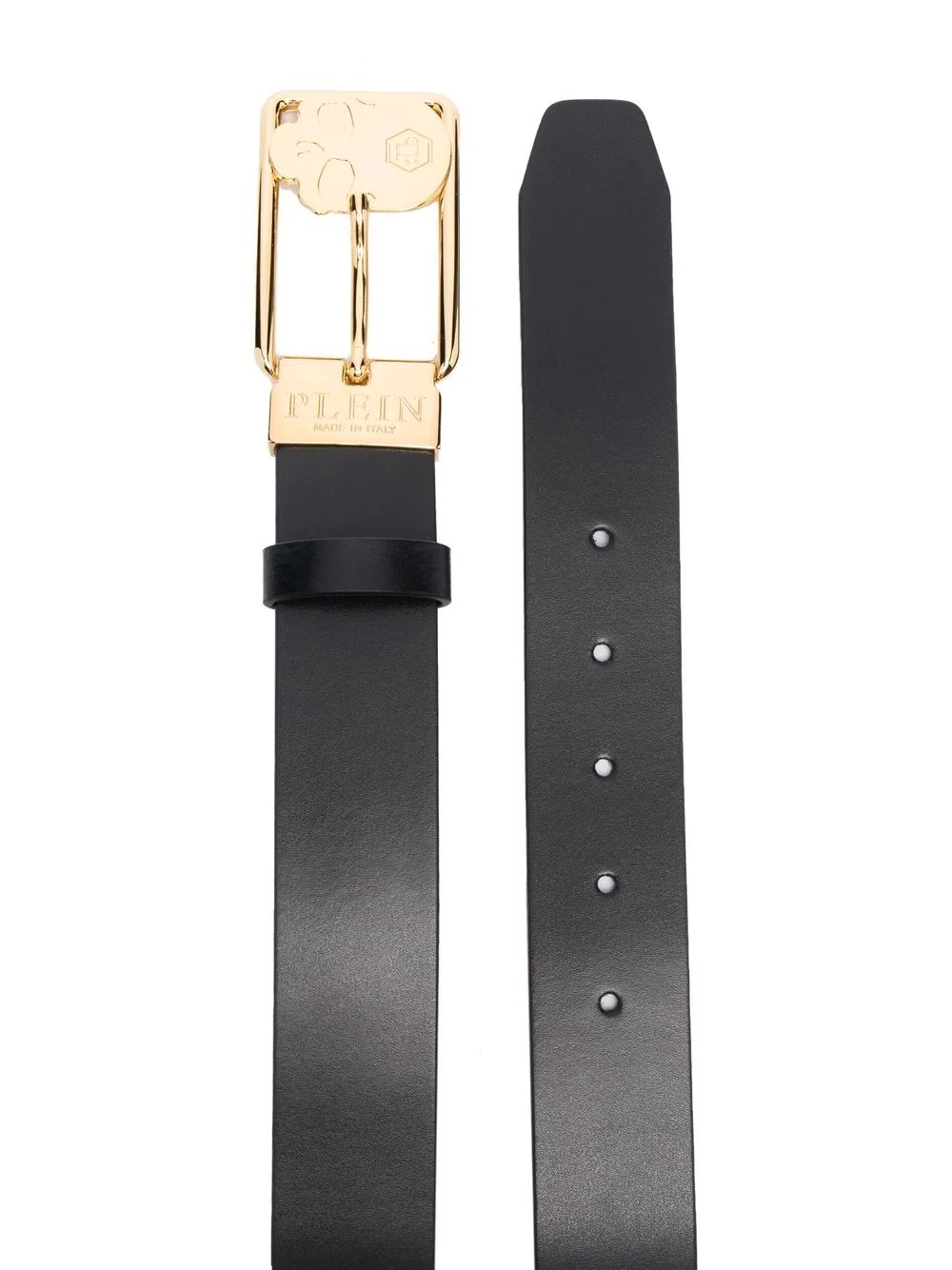 buckle-fastening leather belt - 2