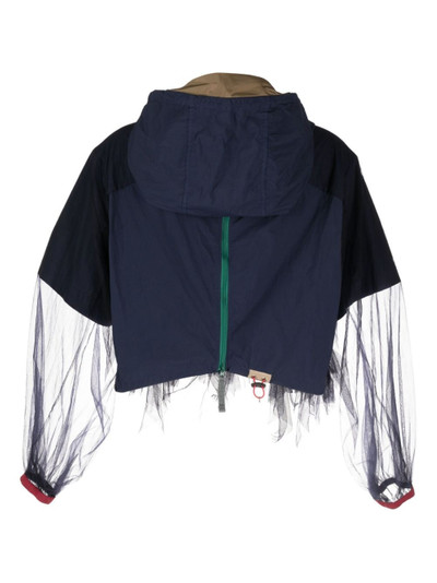 Kolor logo-print hooded blouson jacket outlook