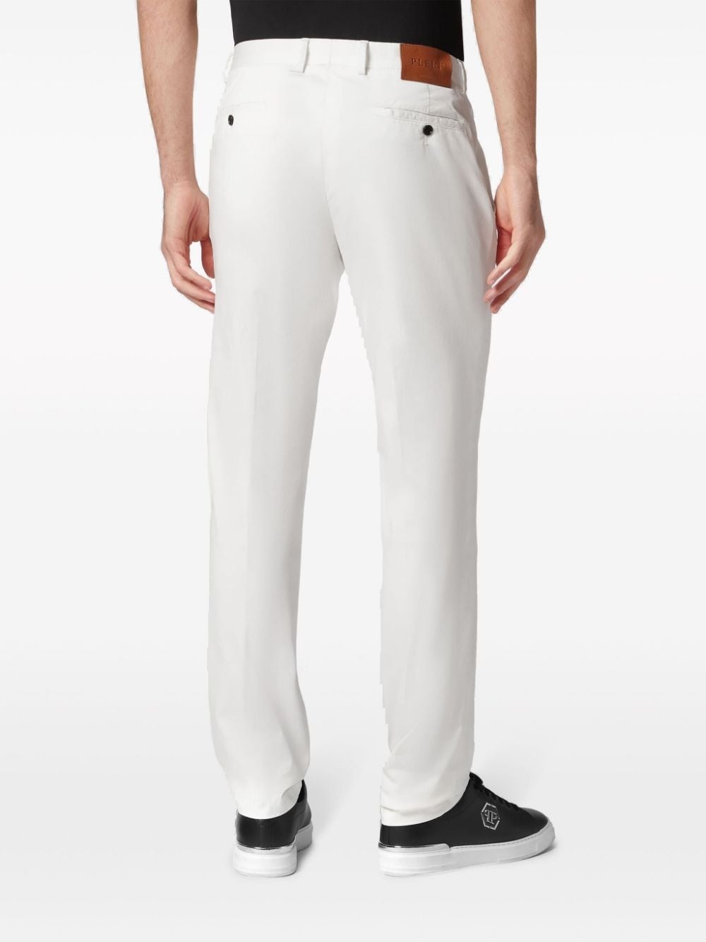 slim-cut gabardine chinos - 3