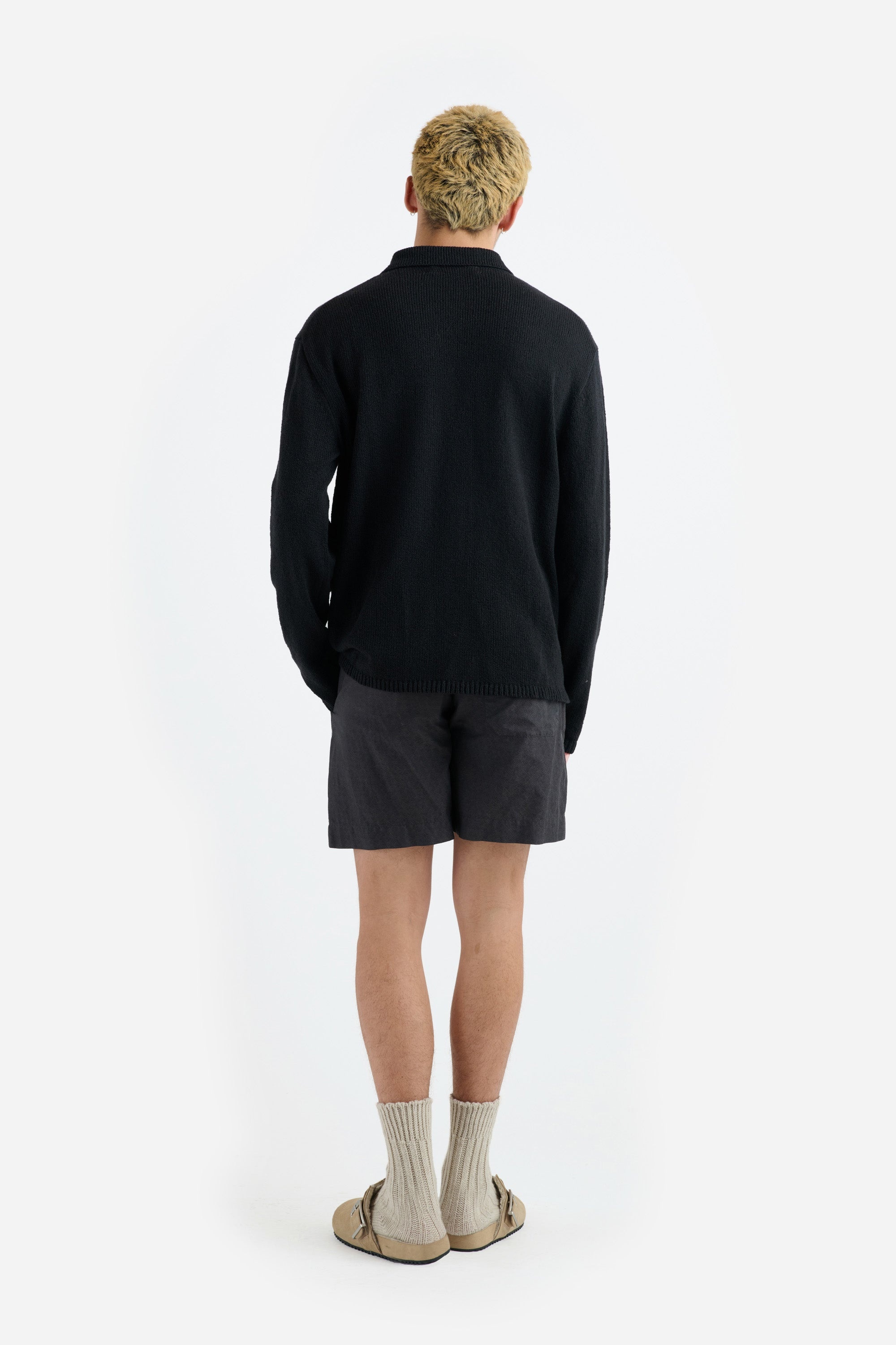 JAQUARD SILK DRAWSTRING SHORT - 3