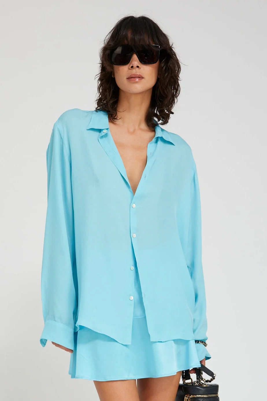 MARA SILK BUTTON DOWN - 1