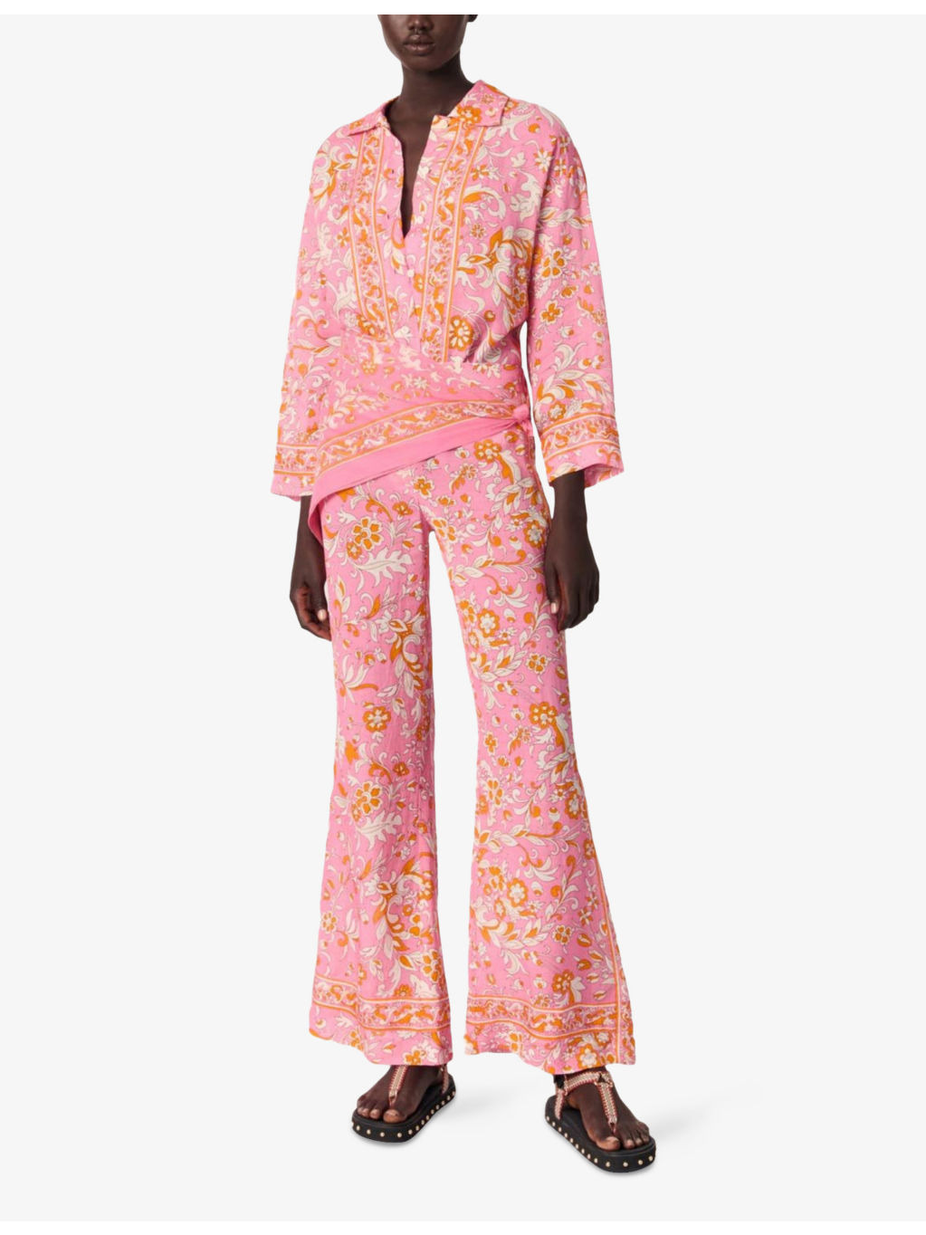 Paisley-Print Long-Sleeve Woven Shirt - 2