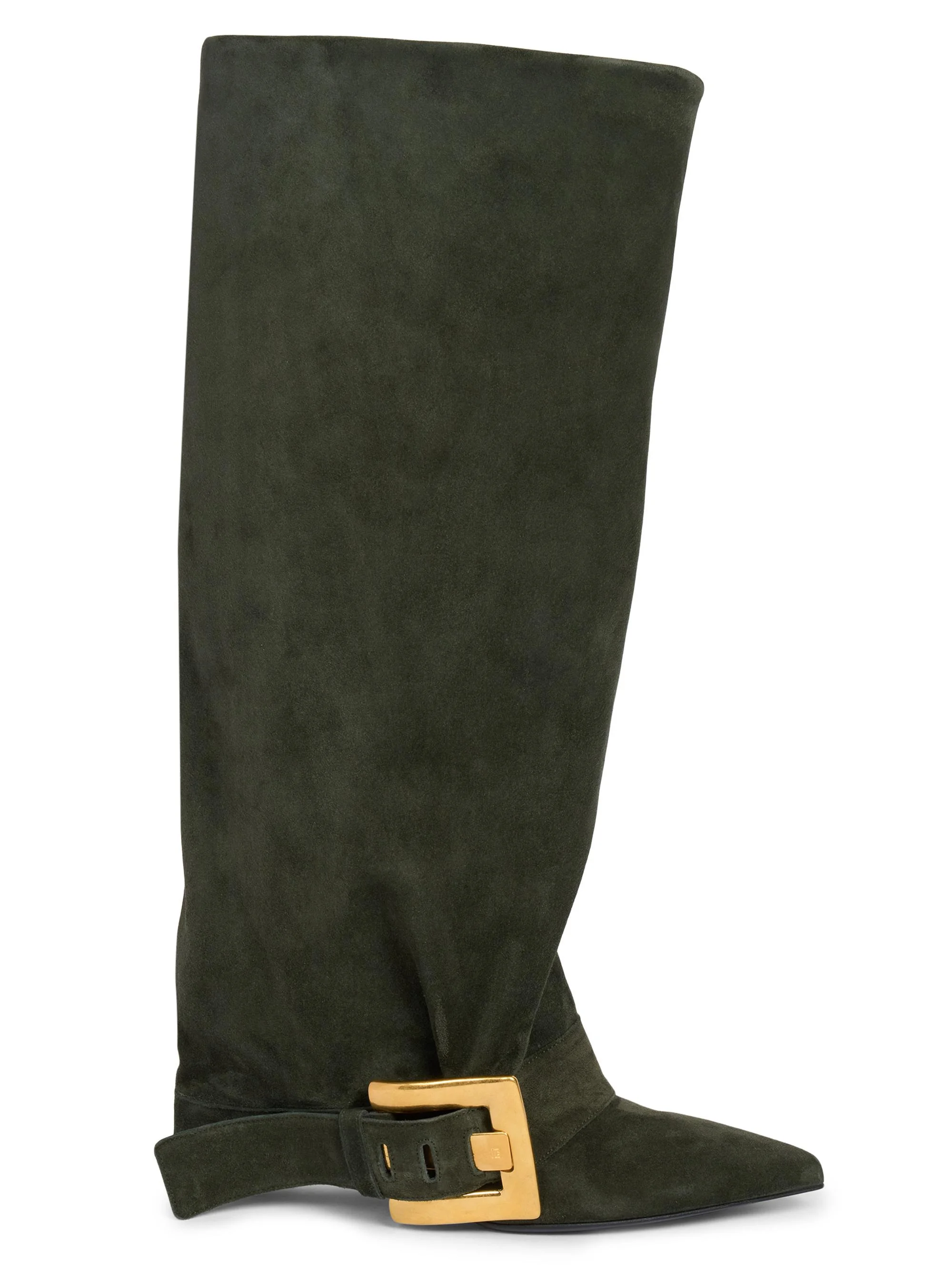 Women's Anthem 75MM Suede Knee-High Boots - Kaki Fonce - 1