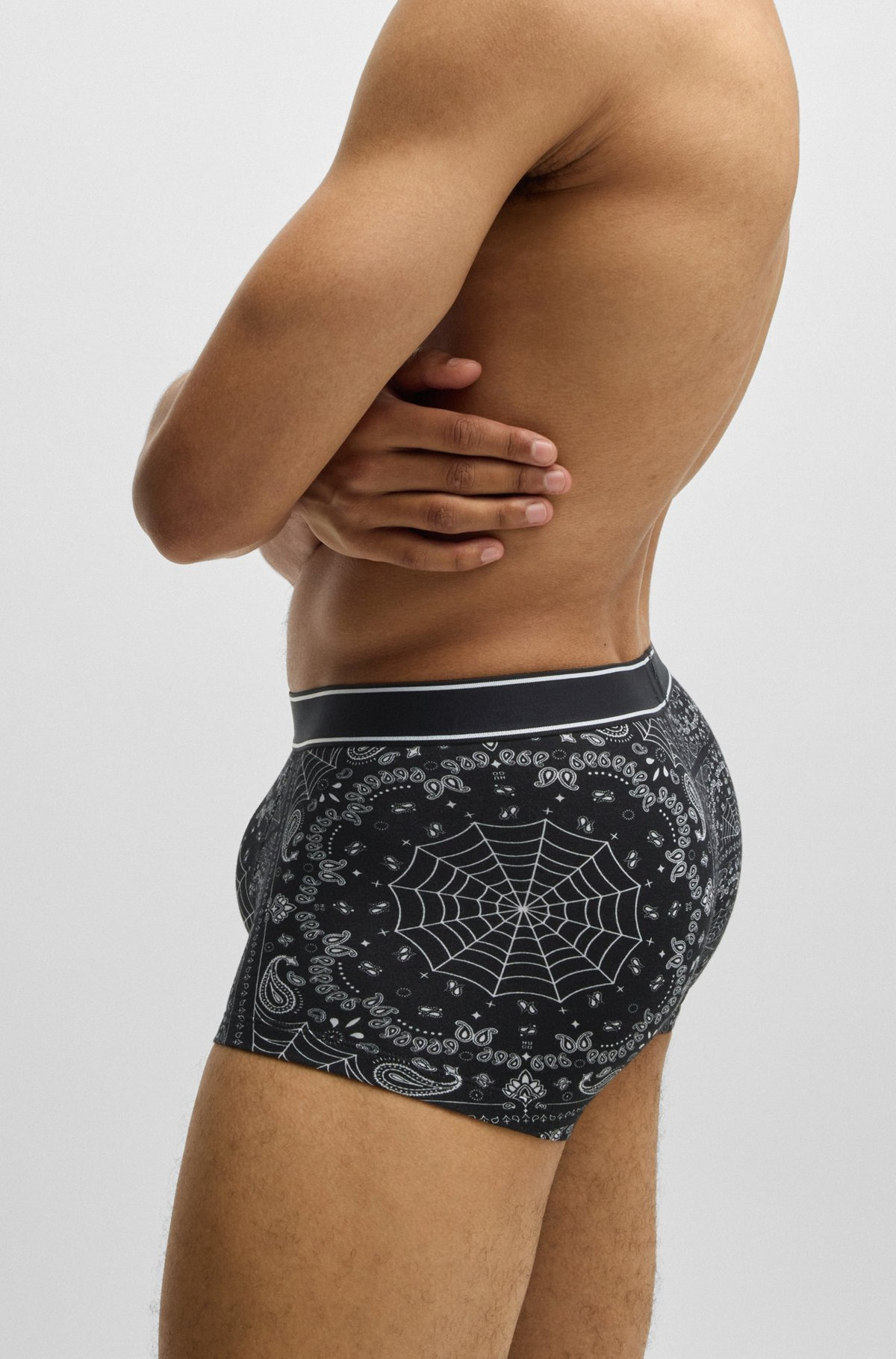 STRETCH-COTTON TRUNKS WITH SEASONAL PRINT - 5