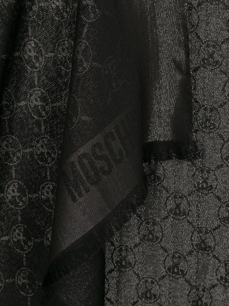 Moschino lamÃ© logo-jacquard scarf outlook
