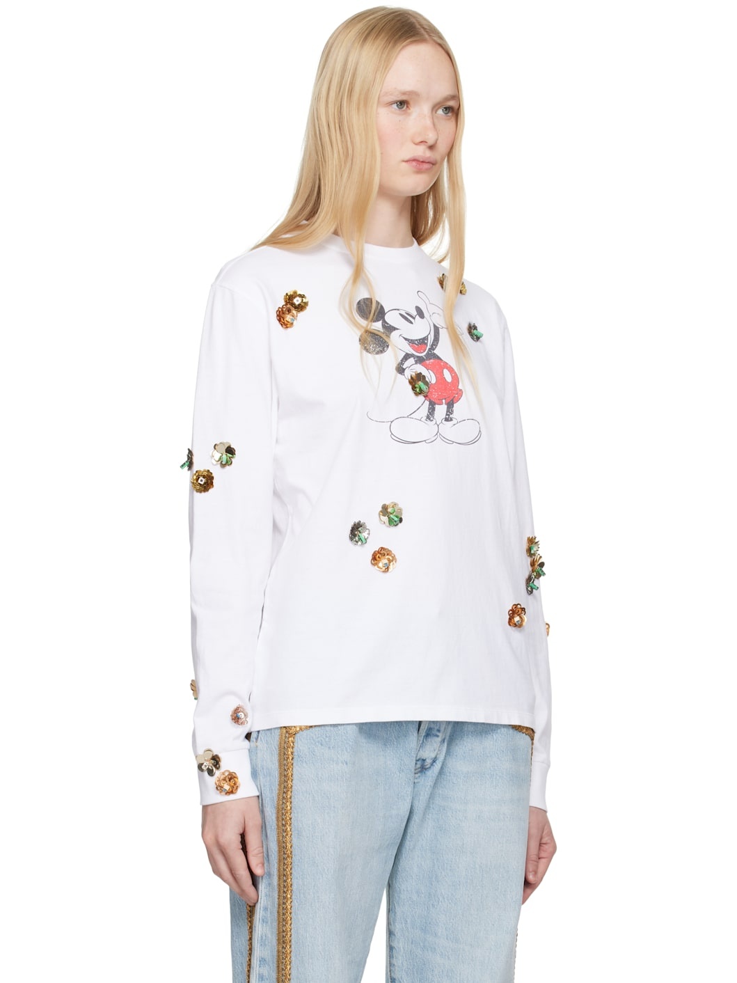 White Disney Mickey Long-Sleeved T-shirt - 2