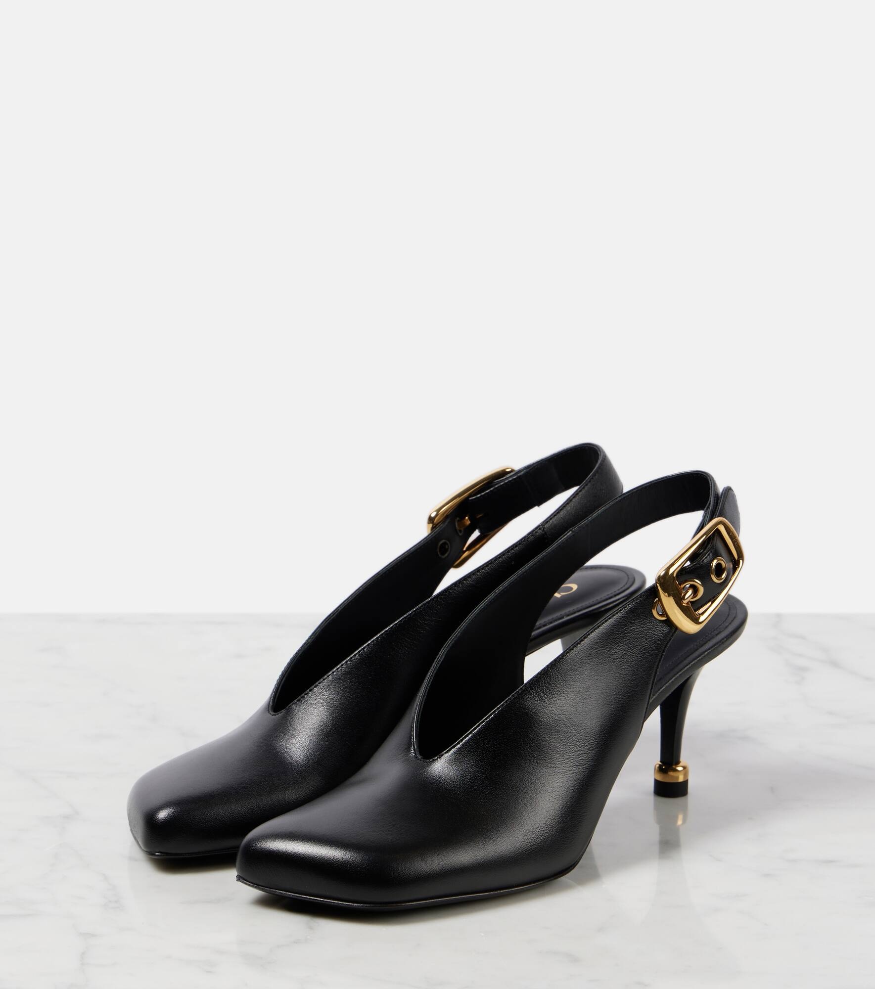 Andrea leather slingback pumps - 4
