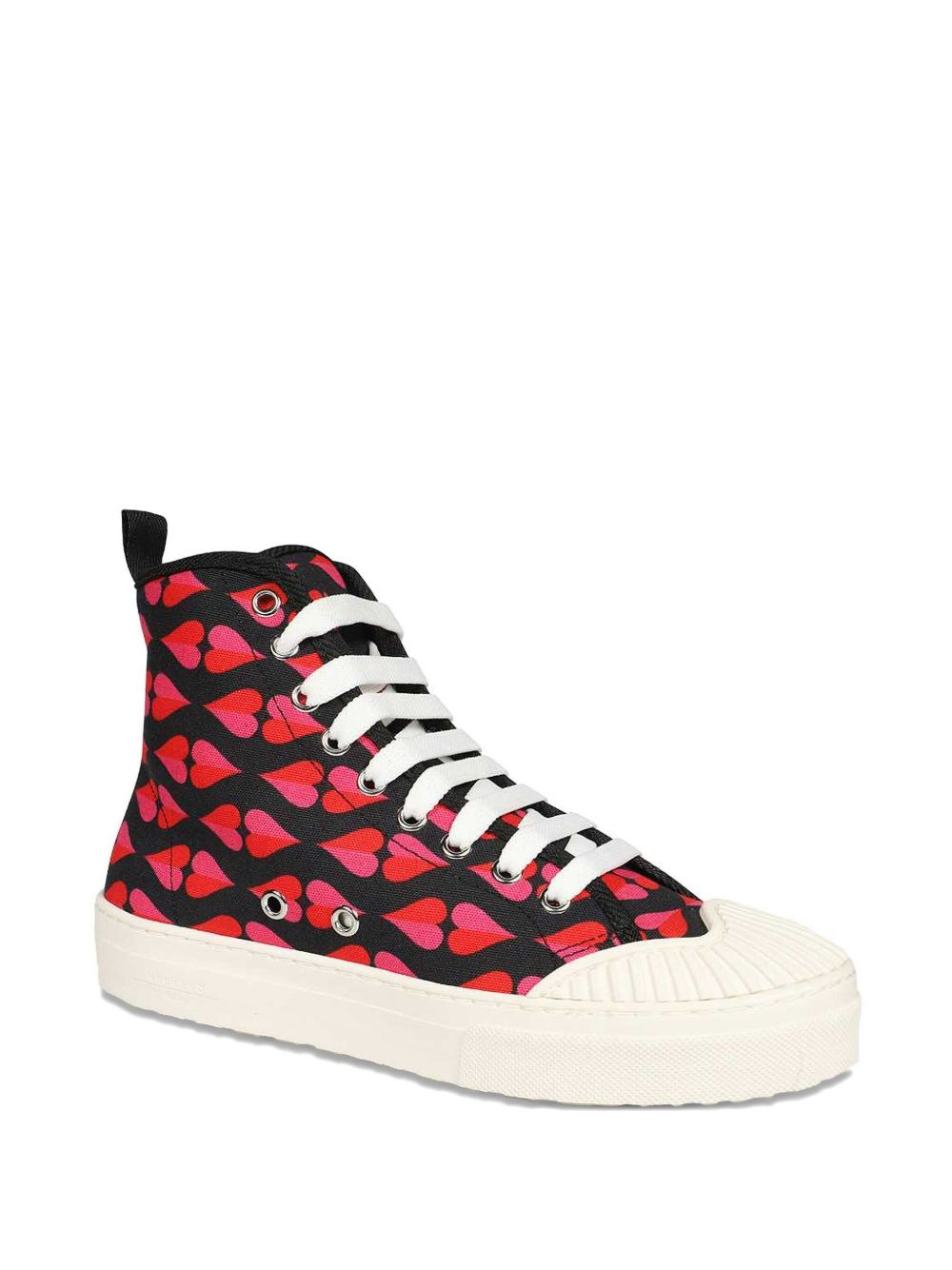 heart-print high-top sneakers - 2