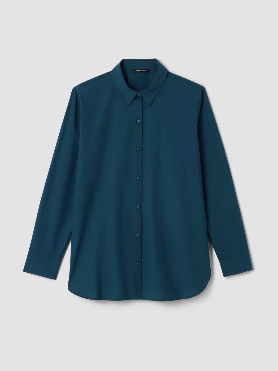 Organic Cotton Poplin Classic Collar Shirt - 1