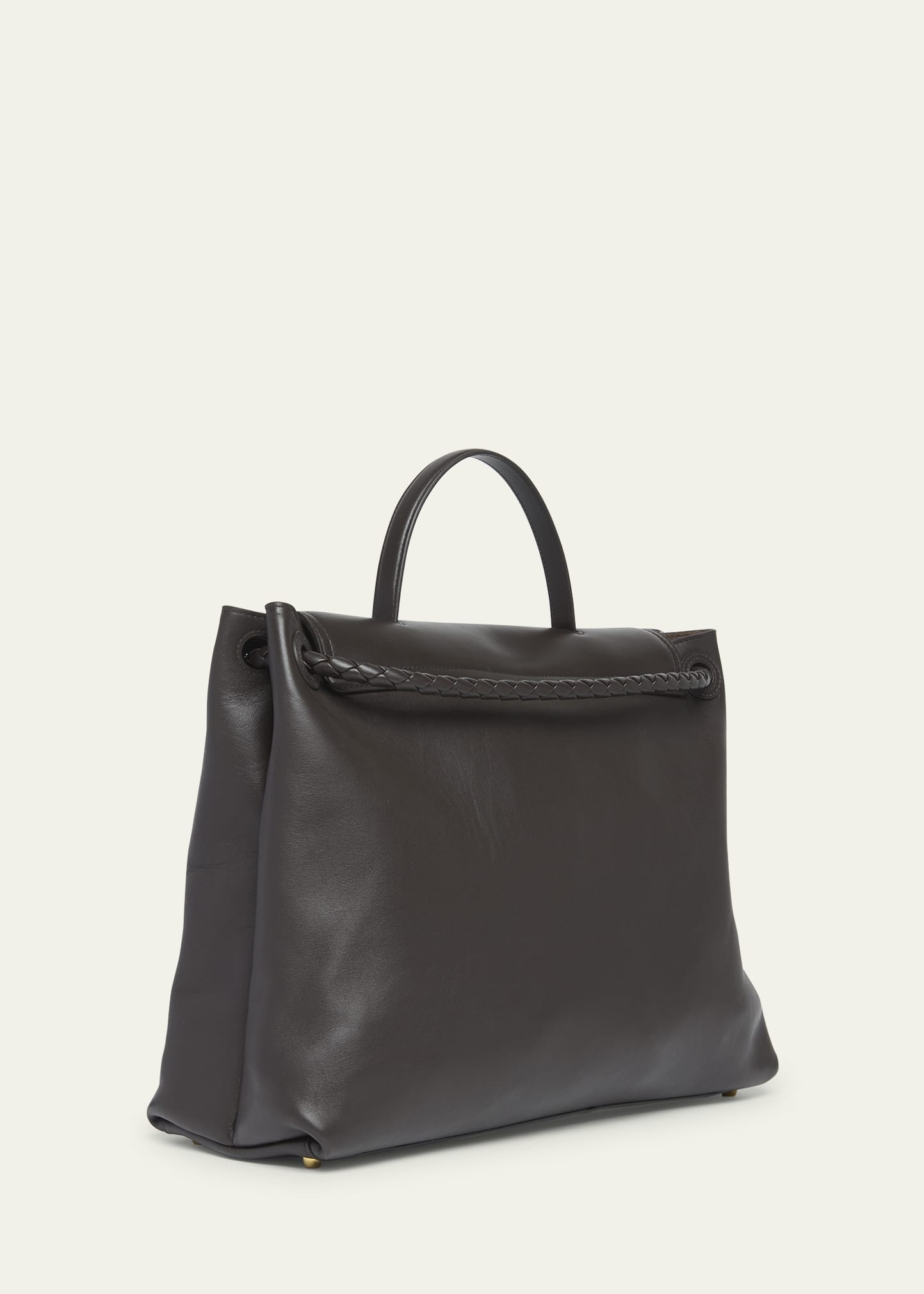 Andiamo Large Leather Top-Handle Bag - 3