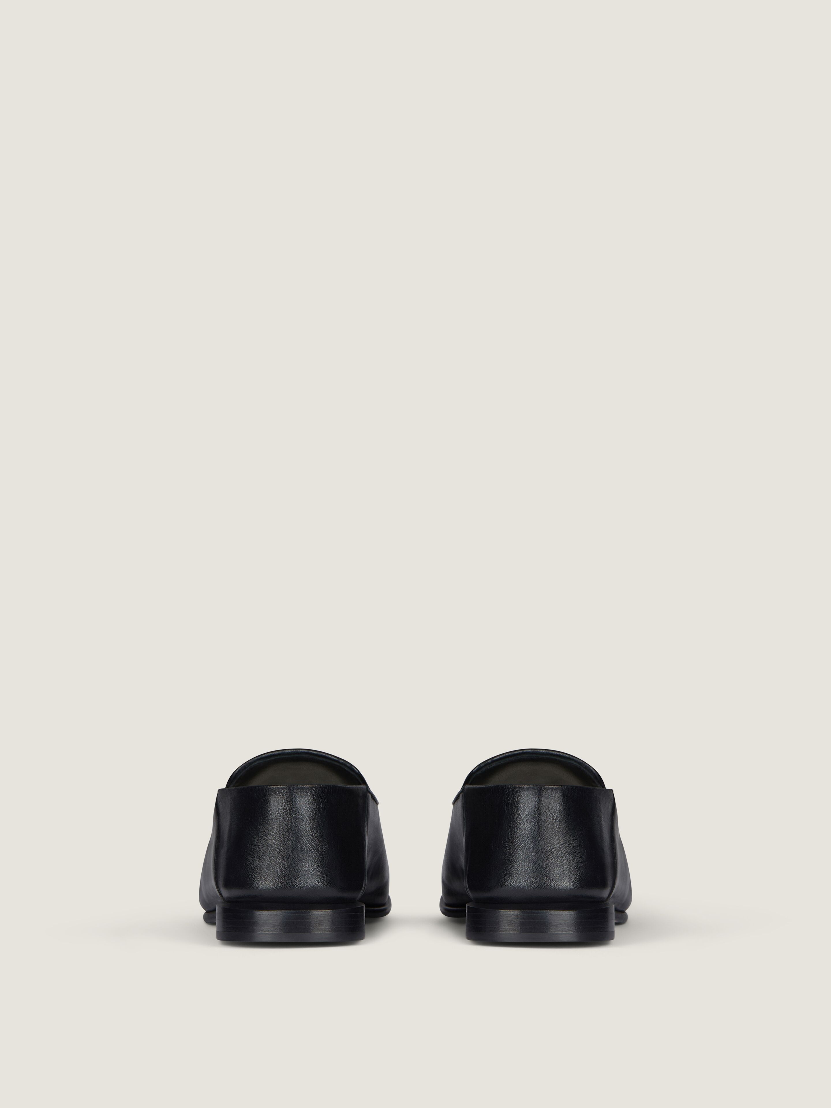 LABEL LOAFERS IN LEATHER AND CANVAS - 6