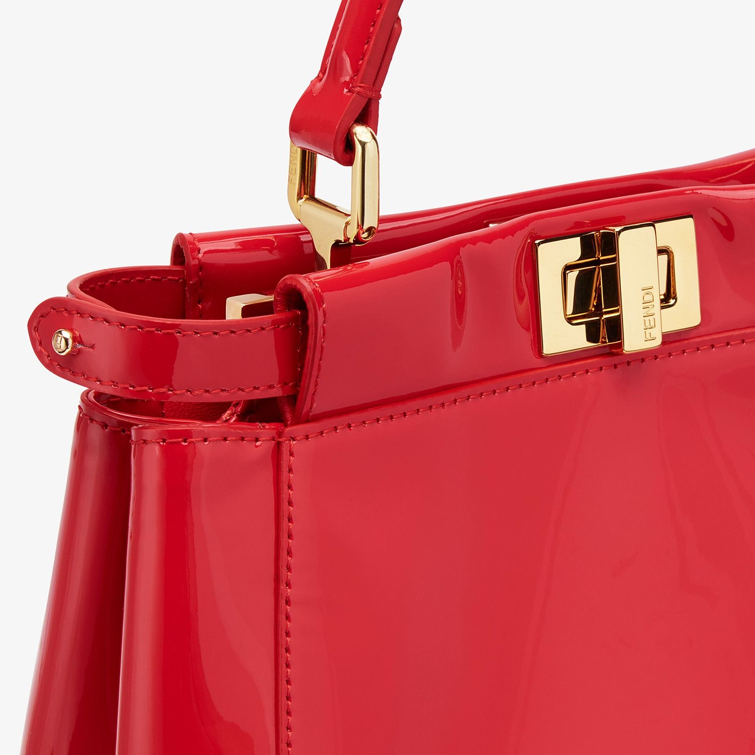 Red patent leather bag - 6