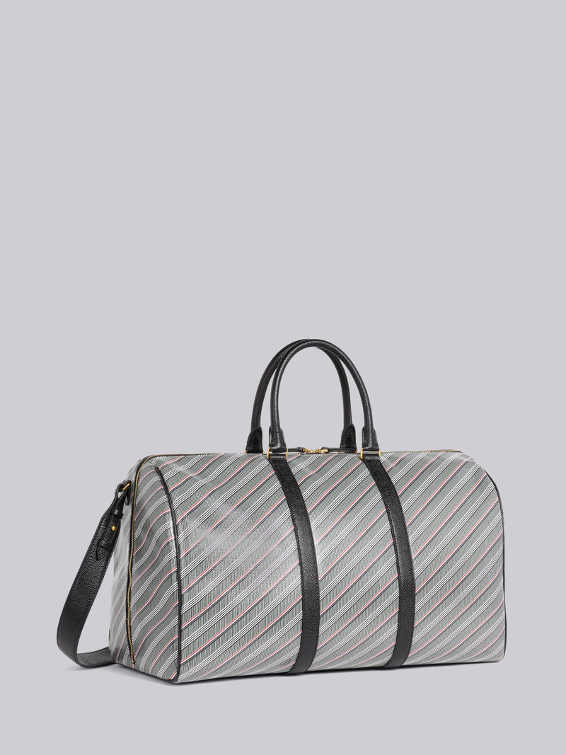 Medium Grey Monogram Coated Canvas Leather Shoulder Strap Holdall Bag 3